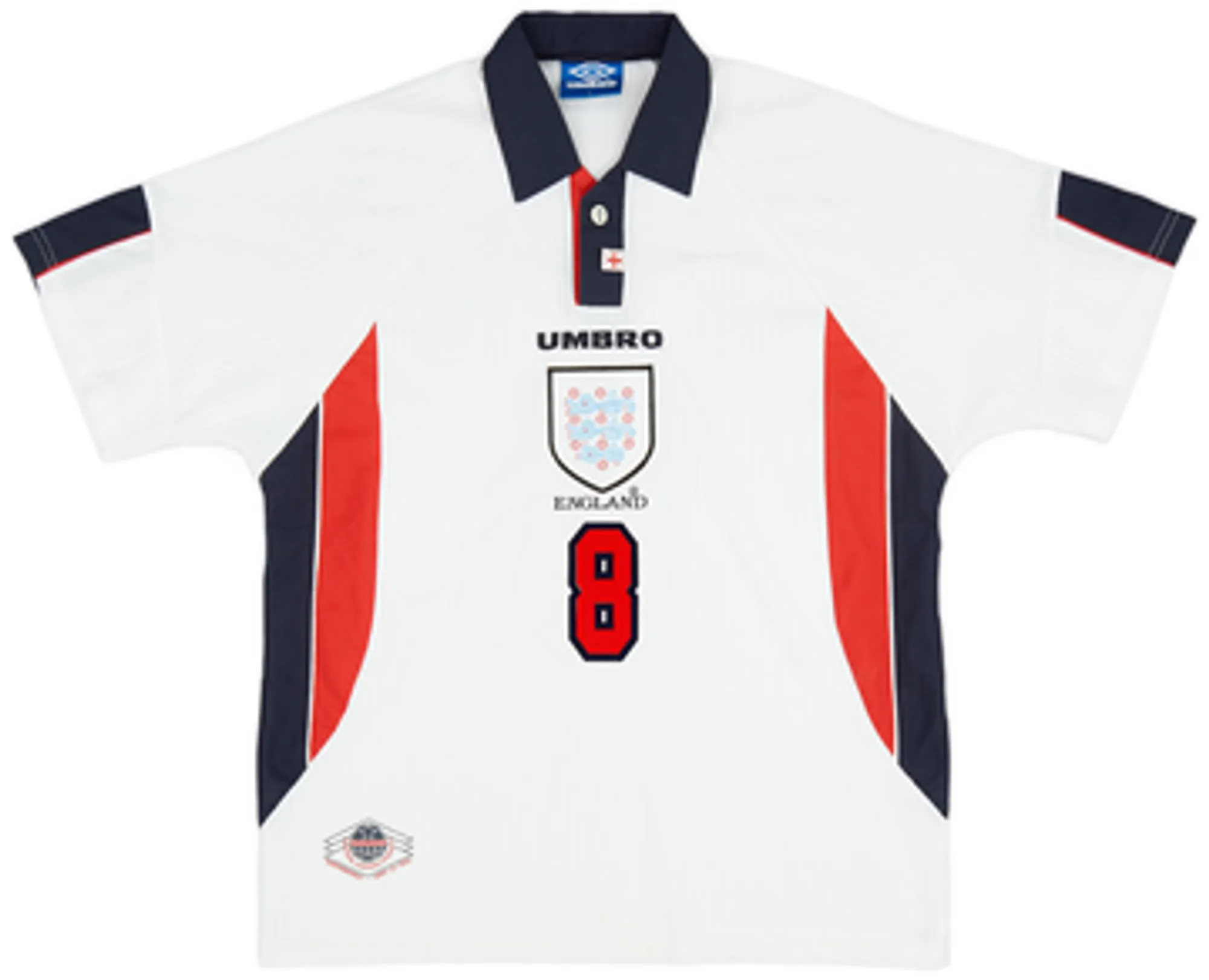 1997-99 England Home Shirt Gascoigne #8EXXL