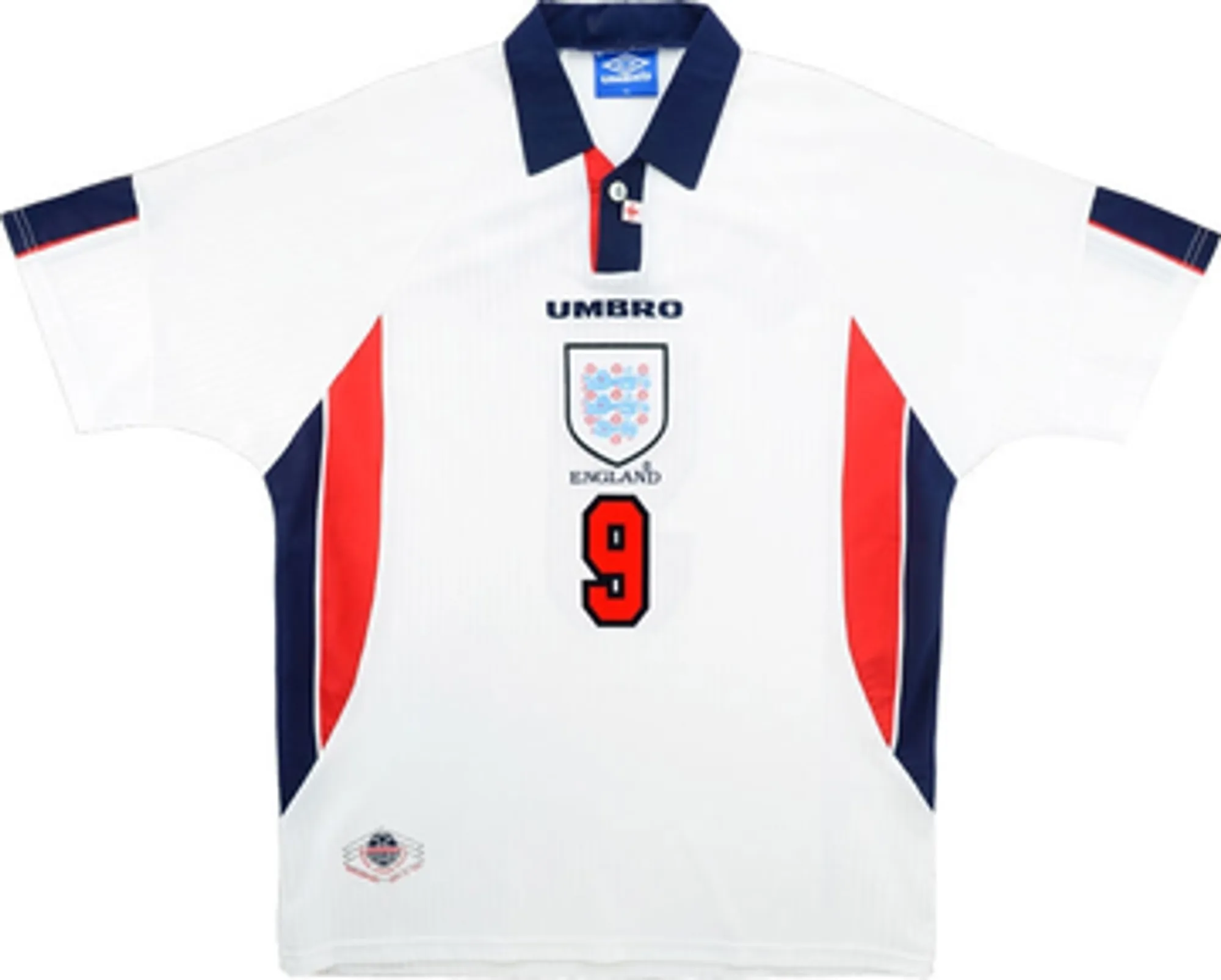 1997-99 England Home Shirt Shearer #9 - 8/10 - (XL)