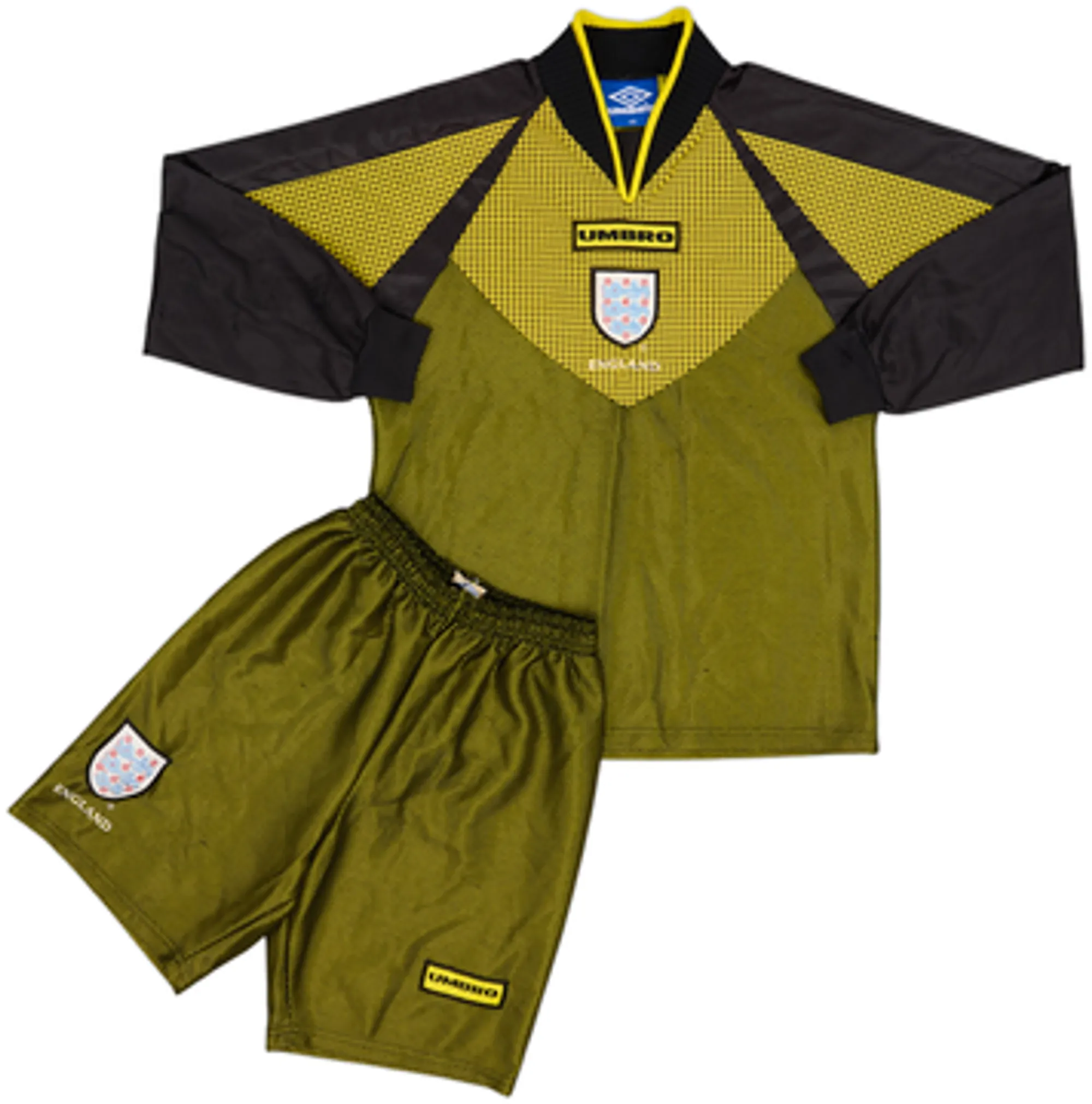 1998-99 England GK Shirt & Shorts - 9/10 - (L.Boys)