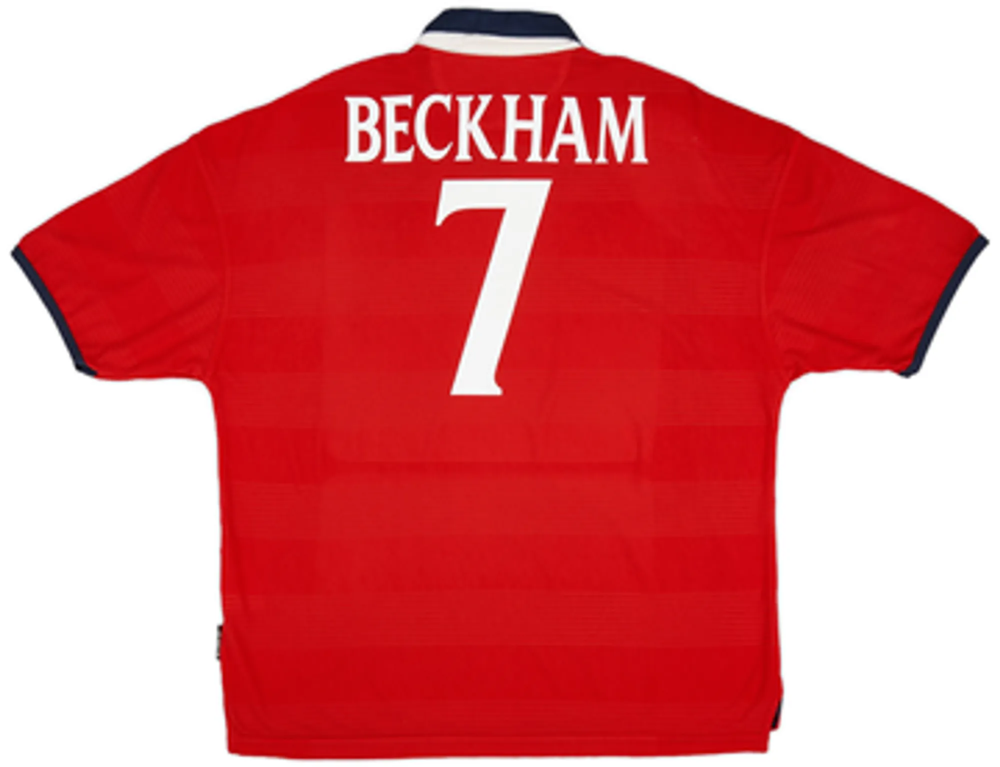 1999-01 England Away Shirt Beckham #7EL