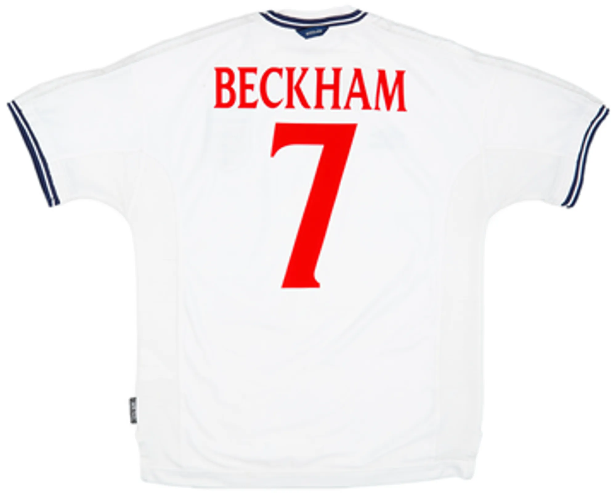 1999-01 England Home Shirt Beckham #7EL