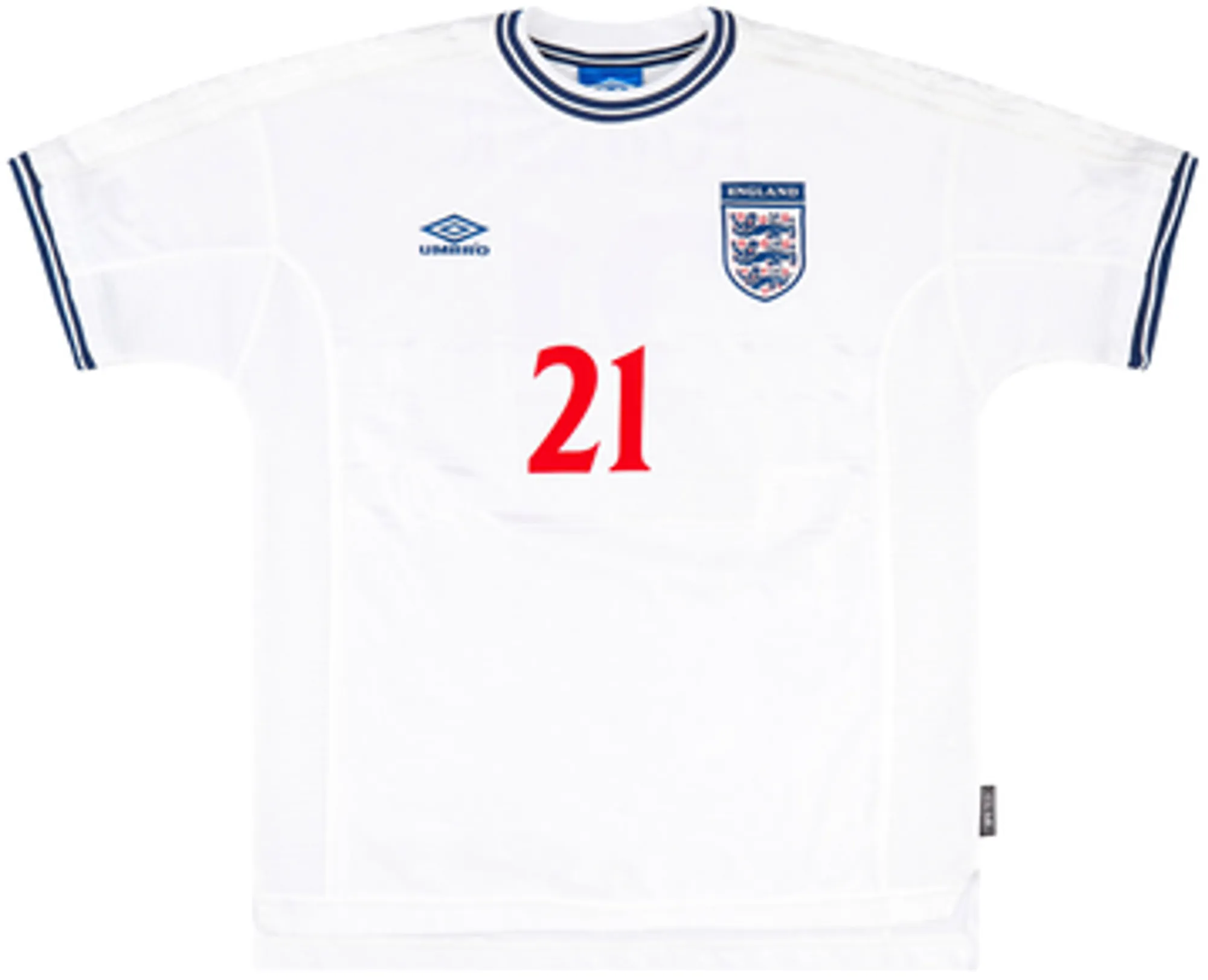 1999-01 England Home Shirt Fowler #21 - 7/10 - (XL)