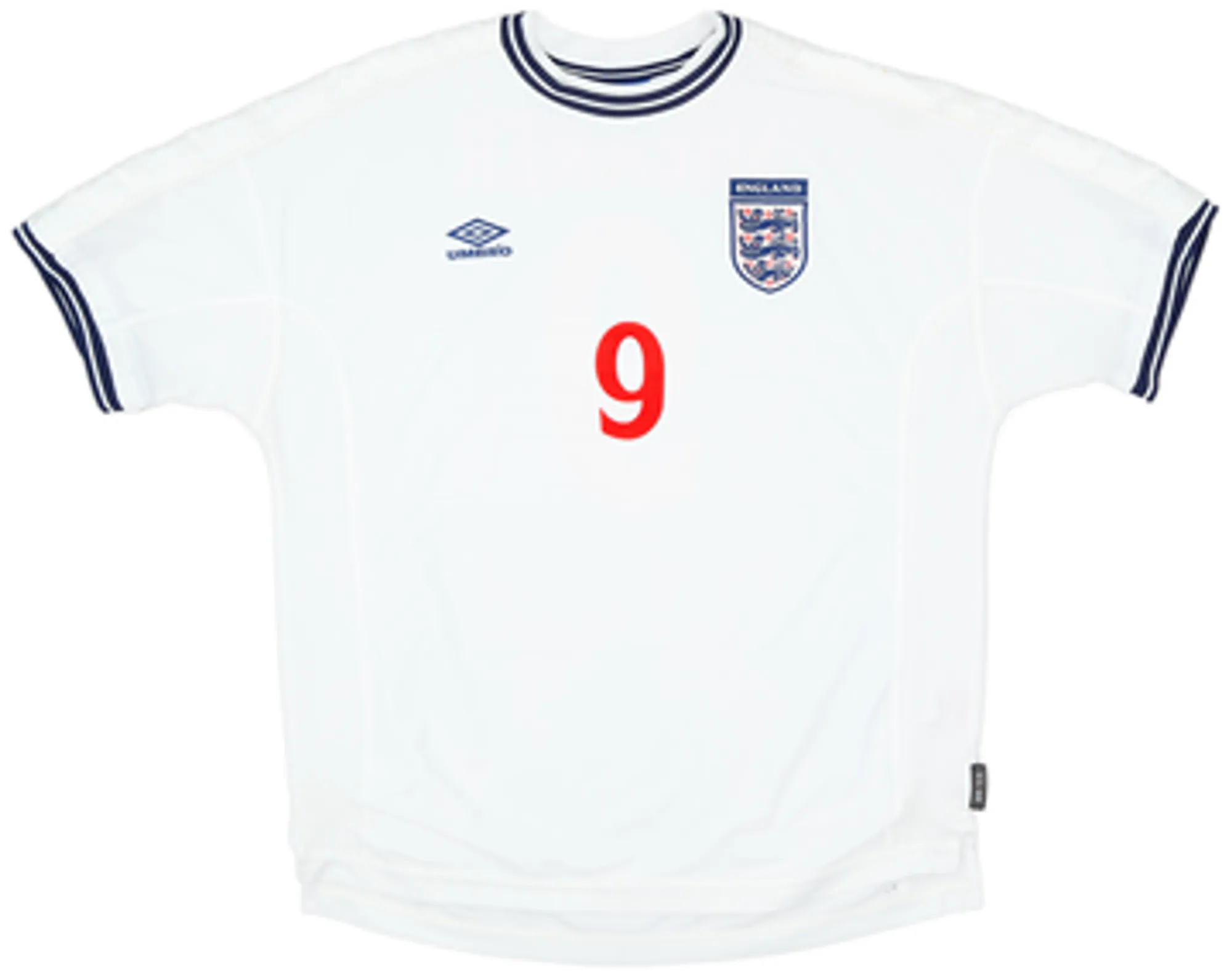 1999-01 England Home Shirt Shearer #9 - 6/10 - (XXL)