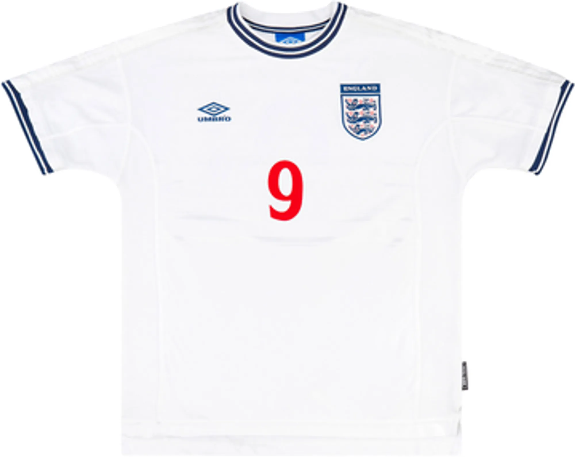 1999-01 England Home Shirt Shearer #9 - 8/10 - (XL)
