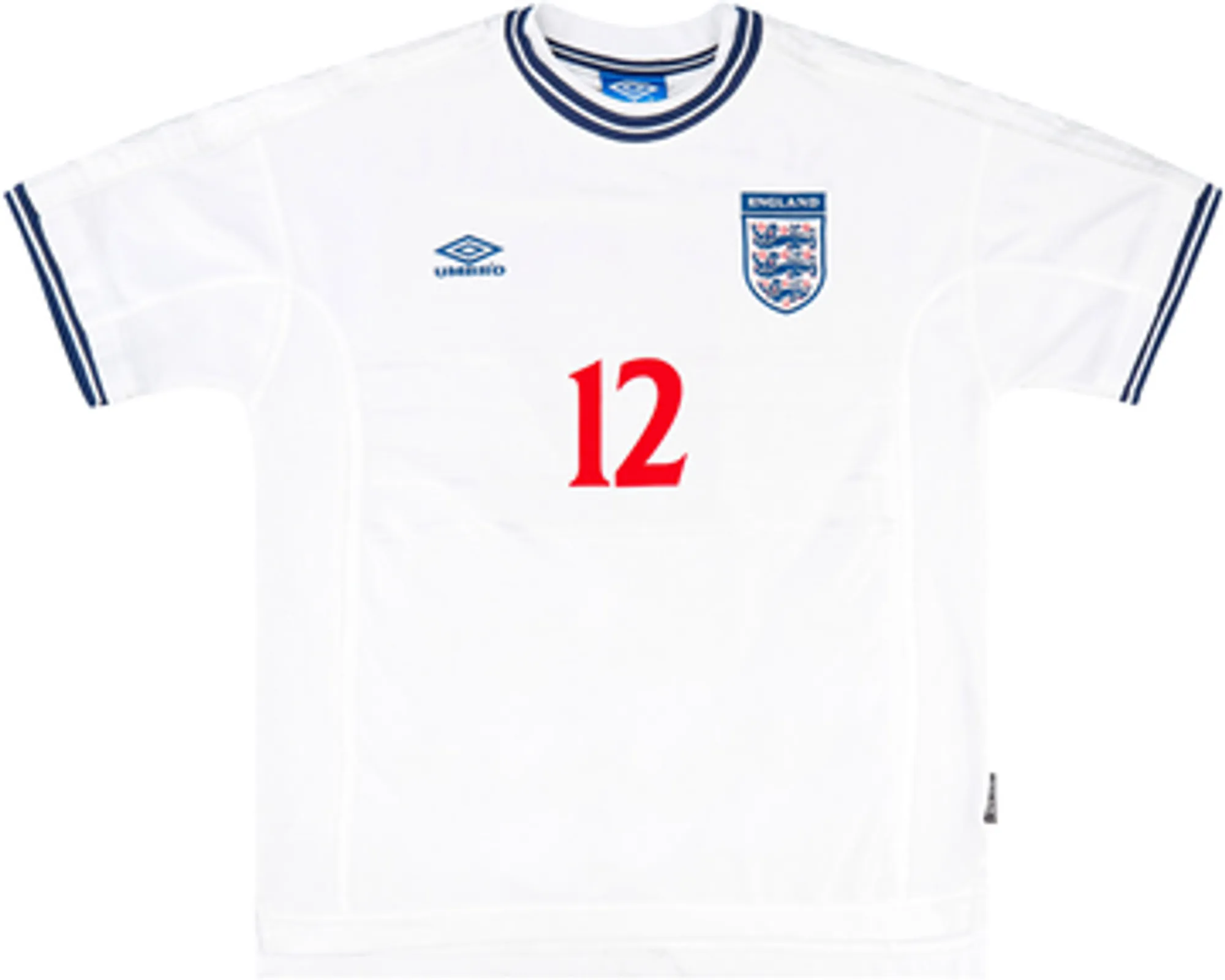 1999-01 England Home Shirt Southgate #12 - 8/10 - (L)