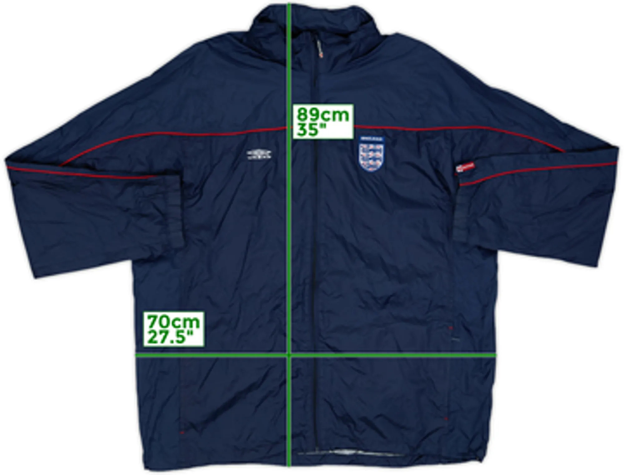 2000-02 England Umbro Track Jacket - 8/10 - (M)