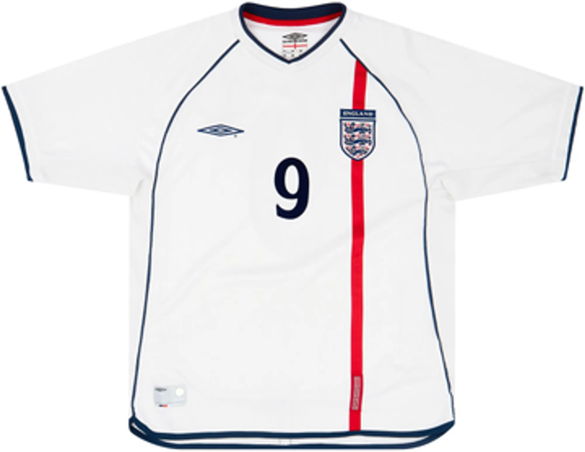 2001-03 England Home Shirt Fowler #9 - 8/10 - (XL)