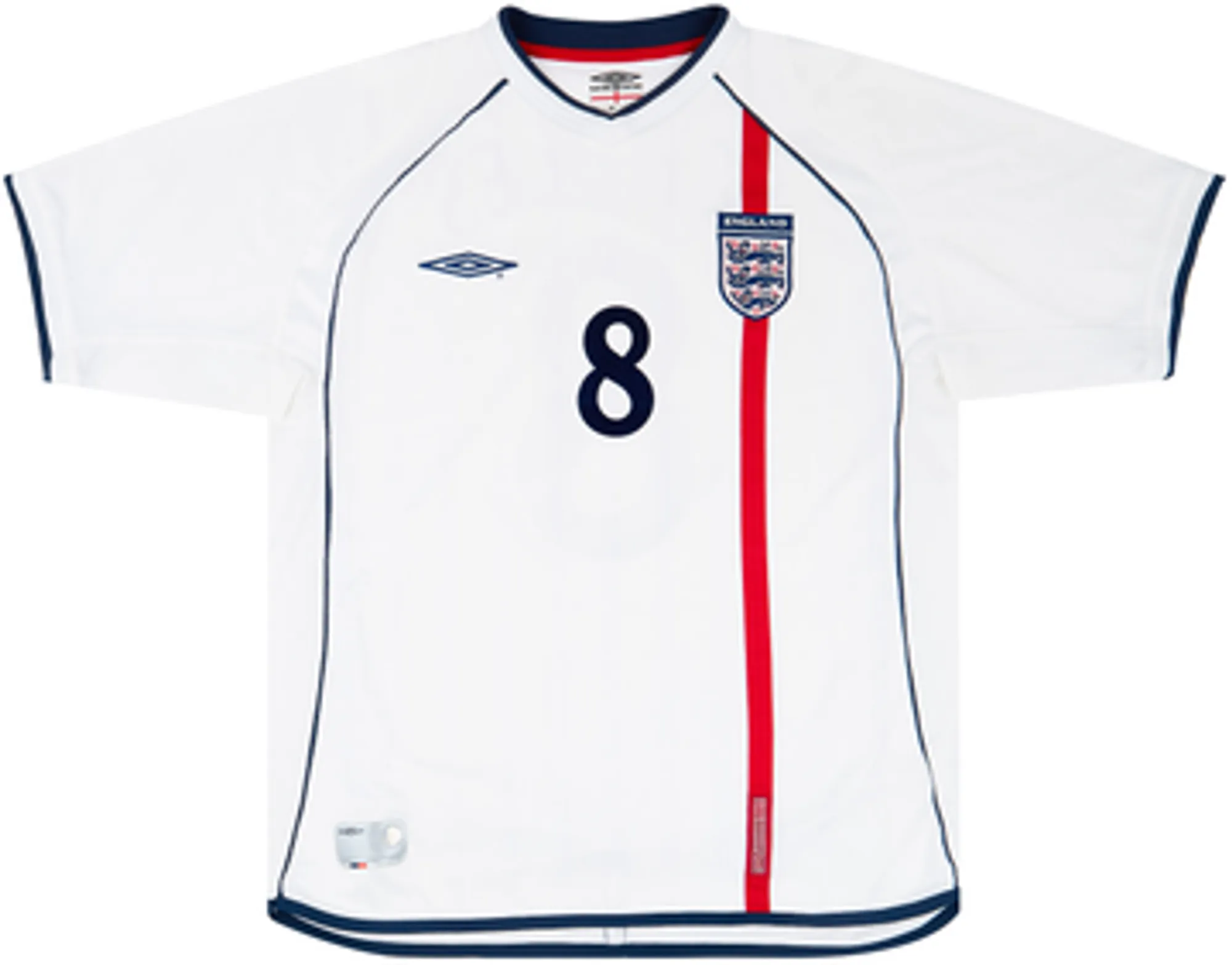 2001-03 England Home Shirt Scholes #8 - 8/10 - (XL)