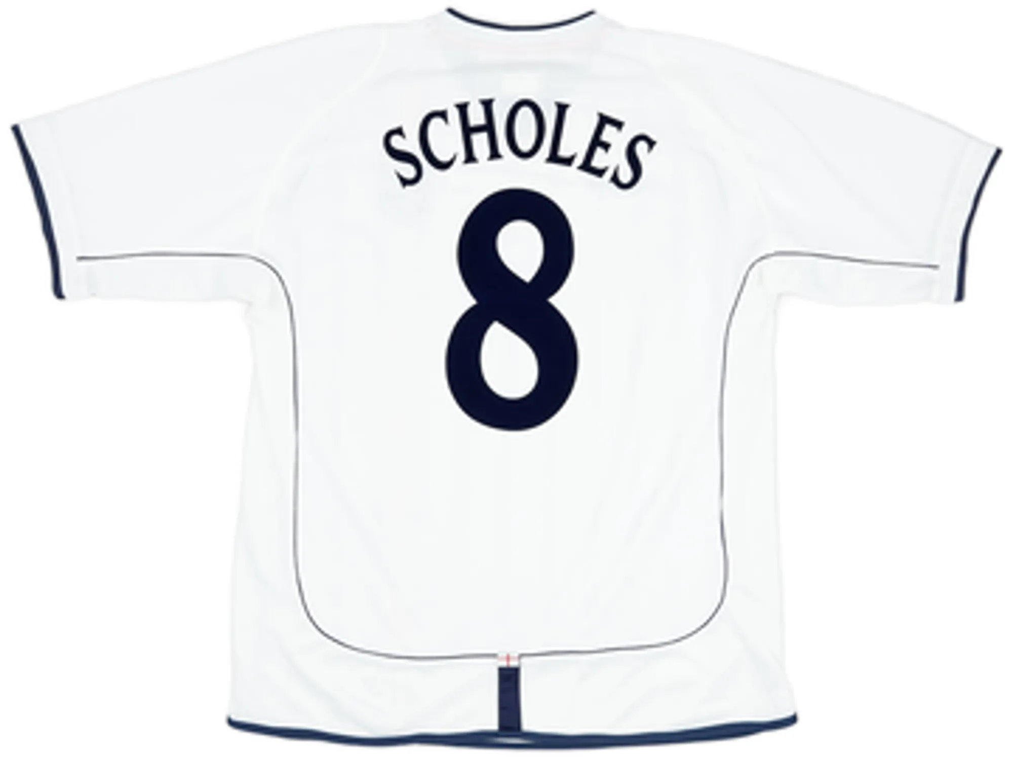 2001-03 England Home Shirt Scholes #8EL