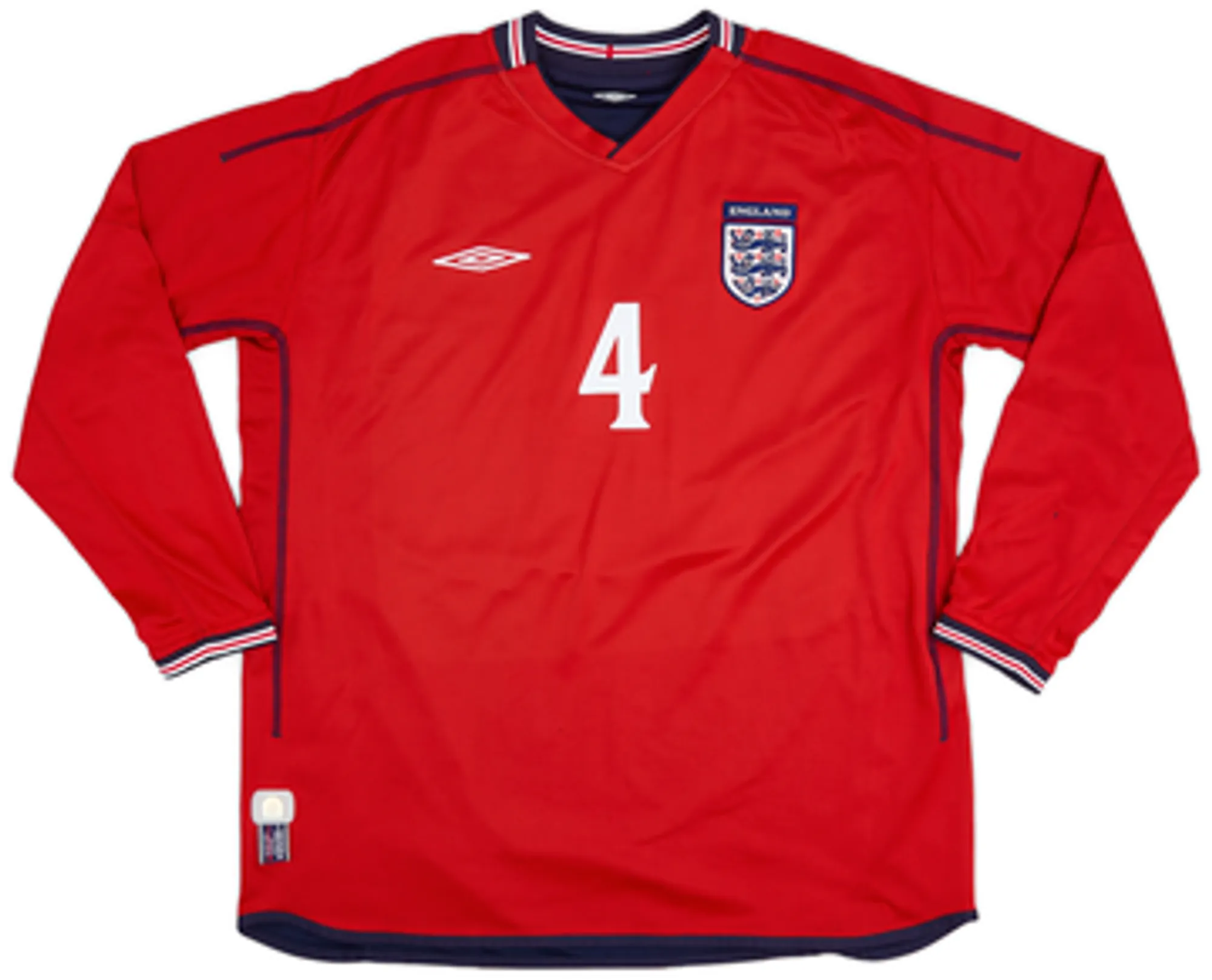 2002-04 England Away L/S Shirt Gerrard #4 - 6/10 - (XL)