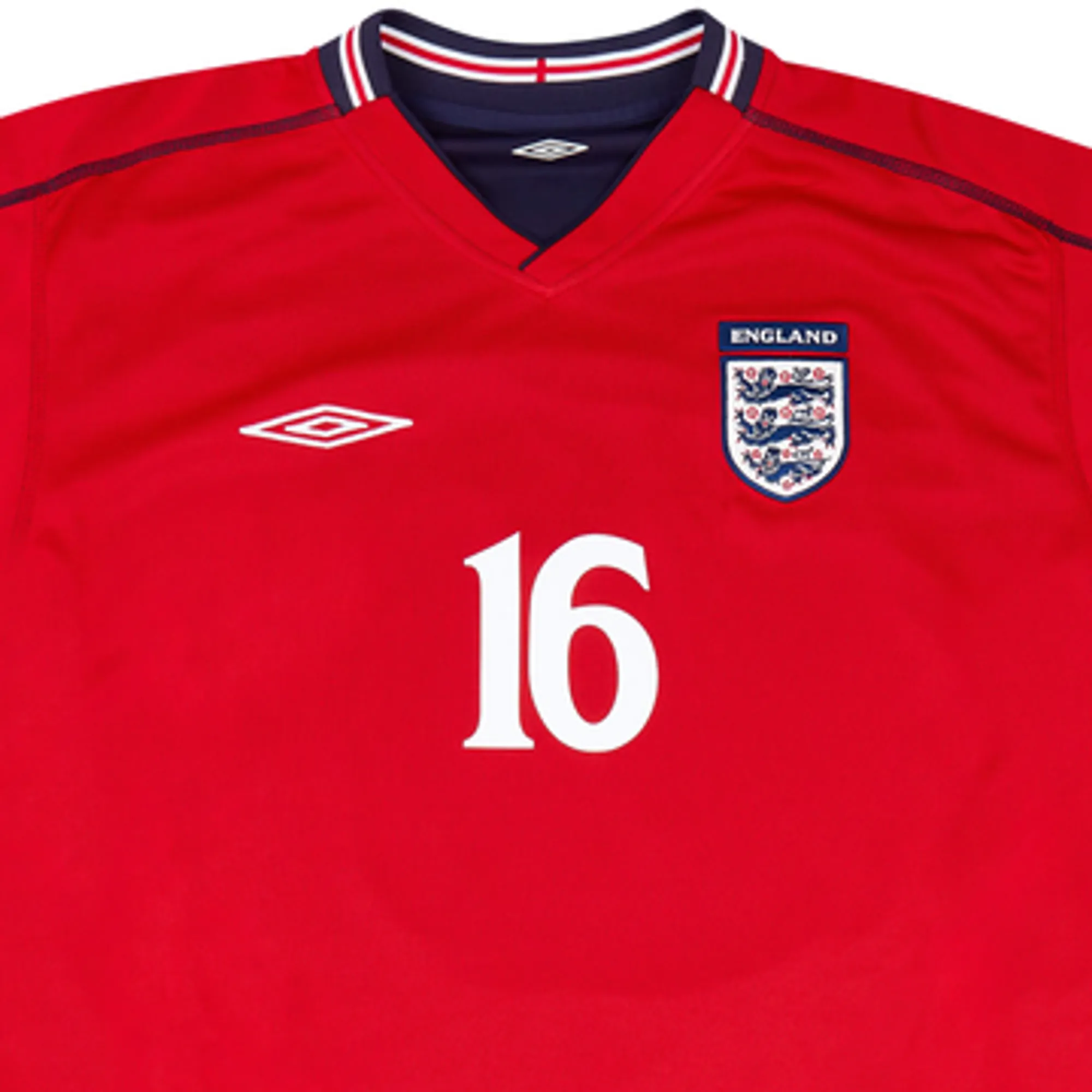 2002-04 England Away L/S Shirt Southgate #16 - 6/10 - (XXL)