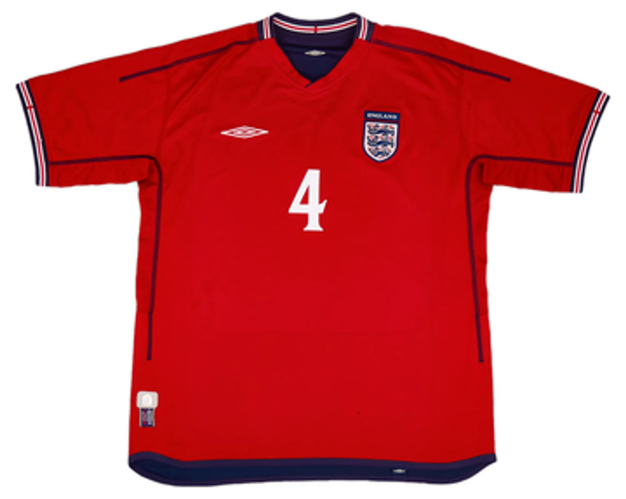 2002-04 England Away Shirt Gerrard #4EL