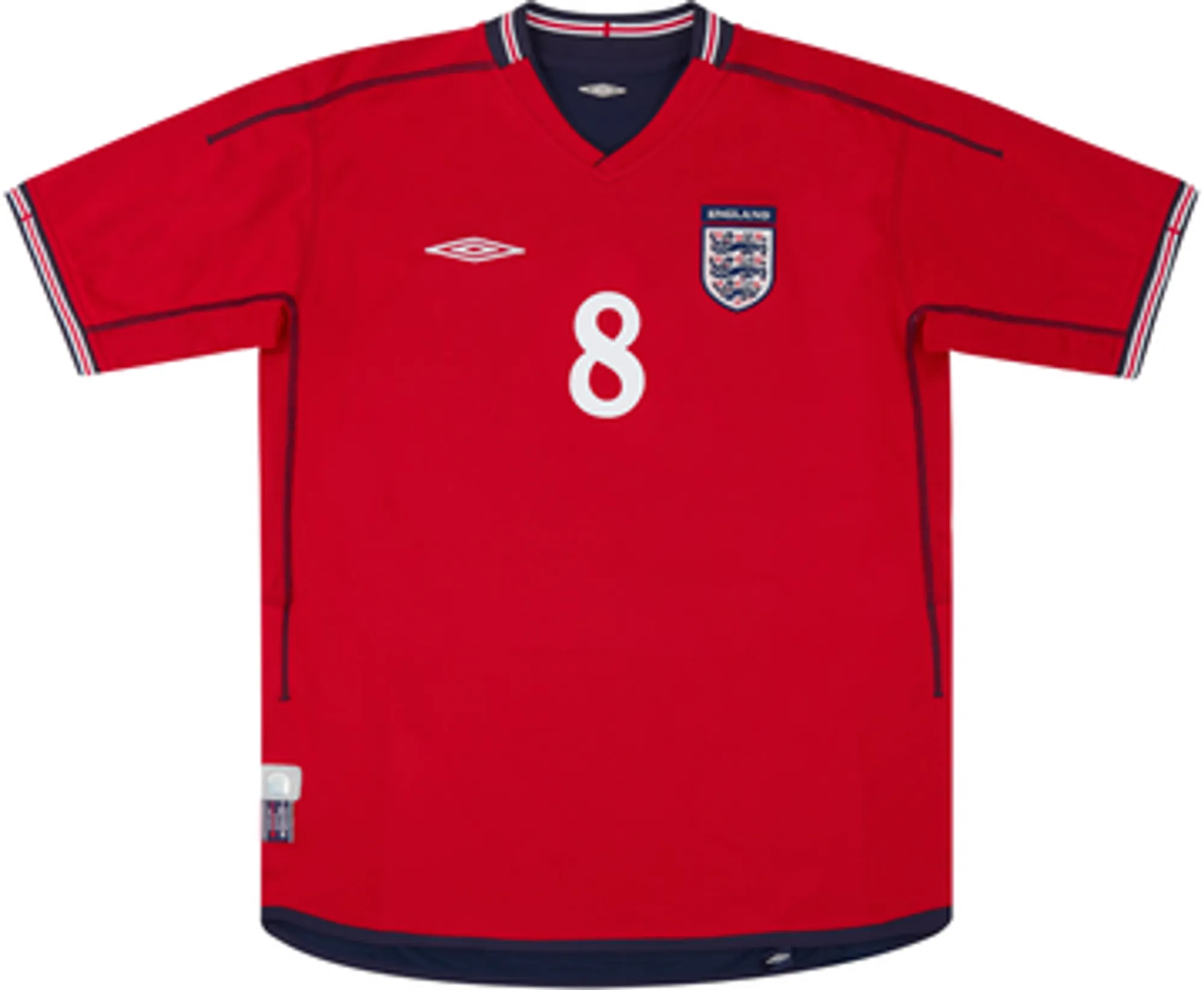 2002-04 England Away Shirt Scholes #8 - 7/10 - (L)