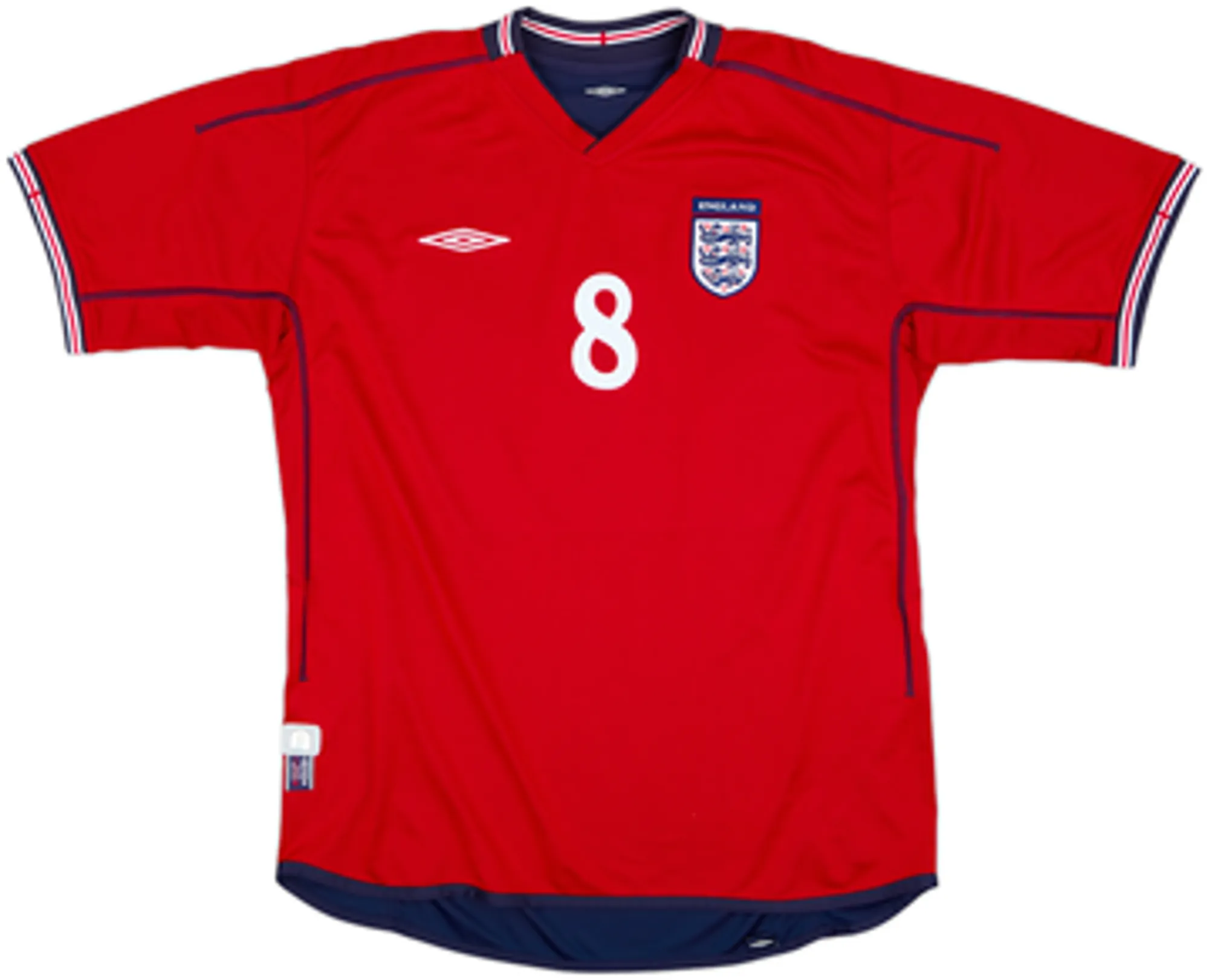 2002-04 England Away Shirt Scholes #8 - 9/10 - (L)
