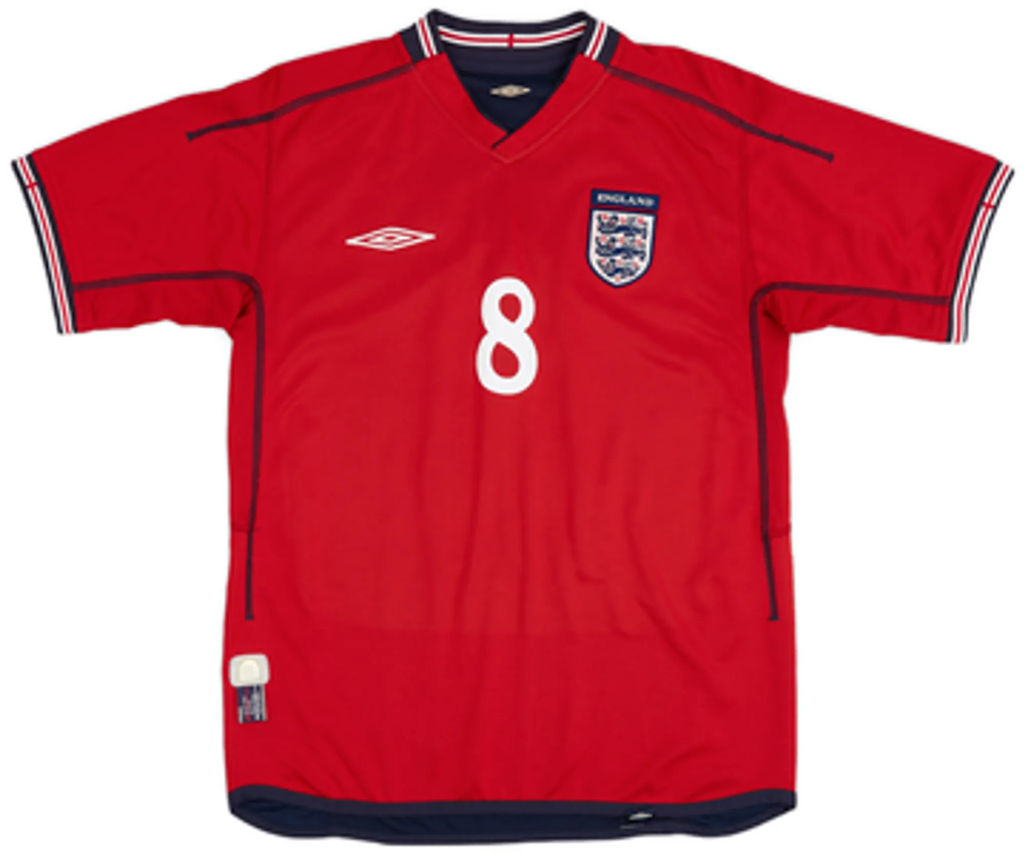 2002-04 England Away Shirt Scholes #8EL
