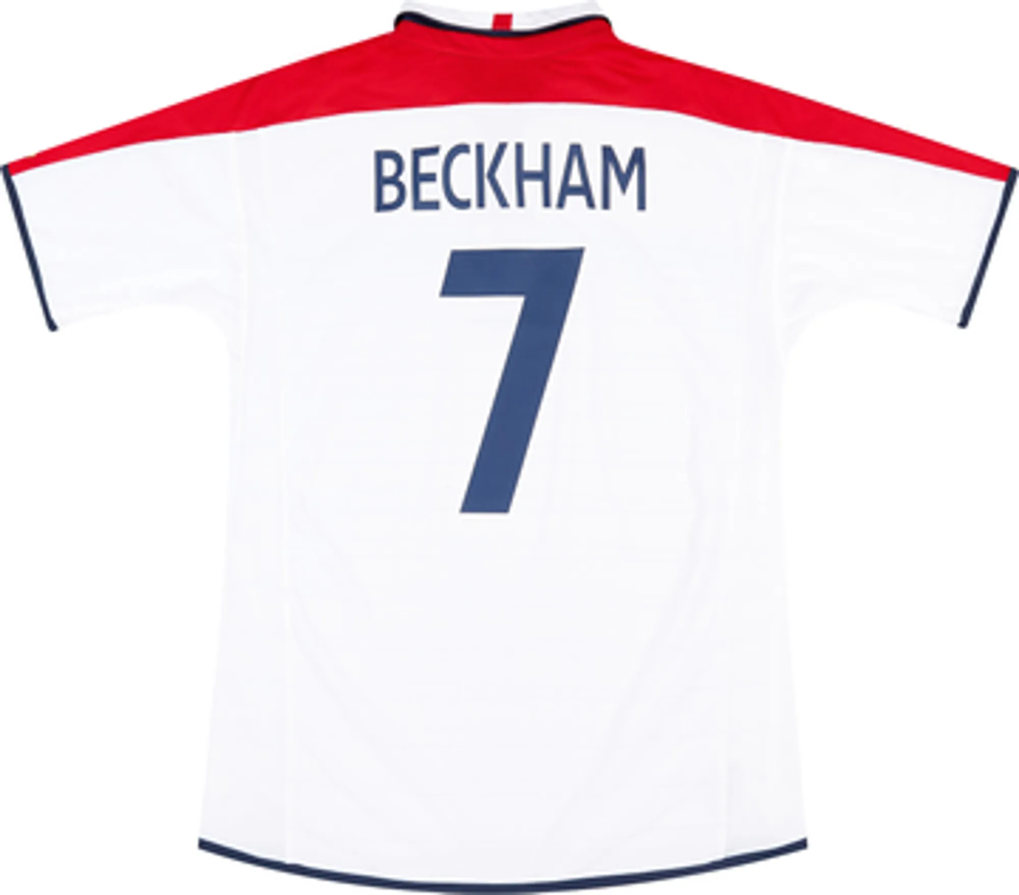 2003-05 England Home Shirt Beckham #7 (Very Good - 7/10) XL