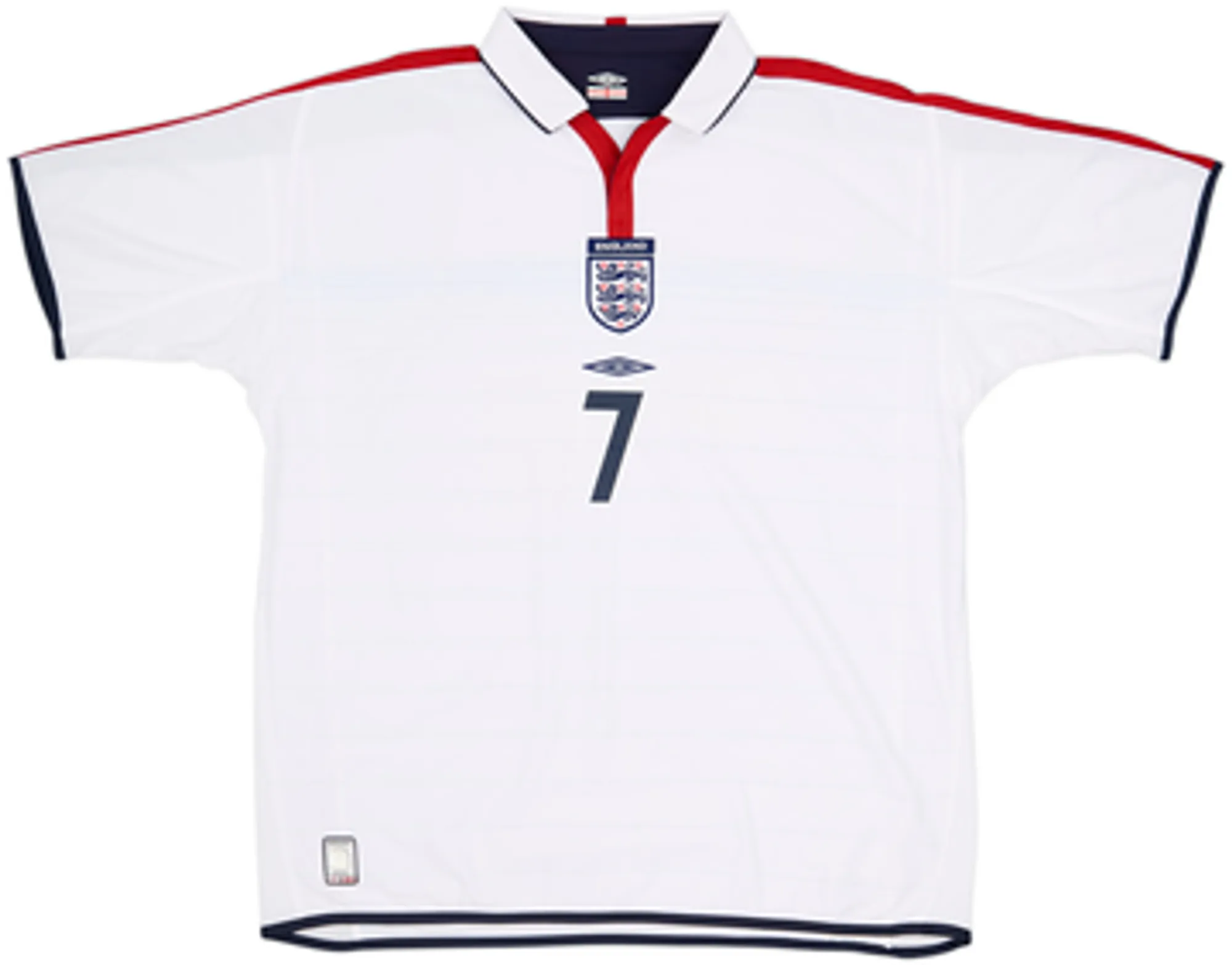 2003-05 England Home Shirt Beckham #7 (XL)