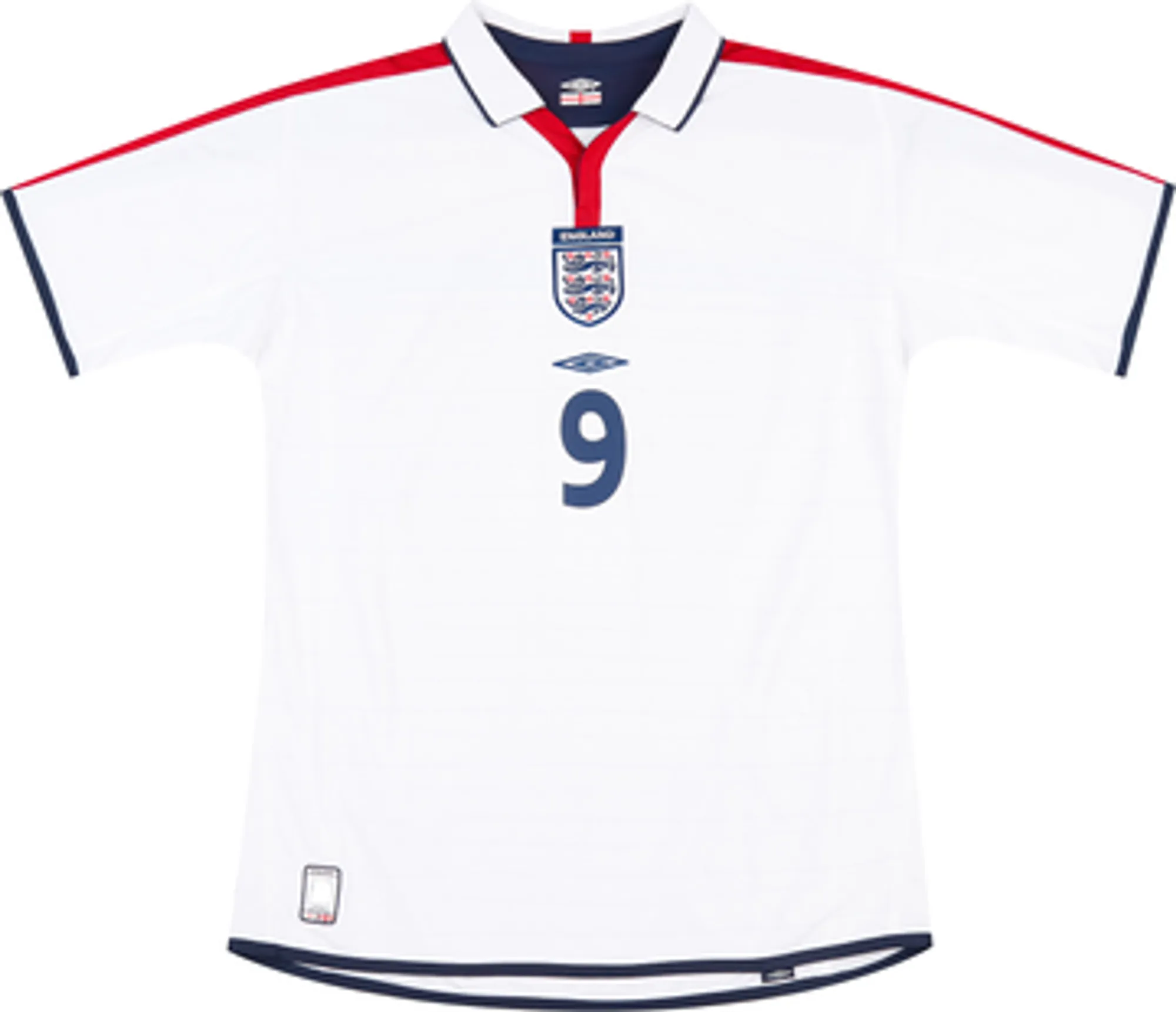 2003-05 England Home Shirt Rooney #9EL