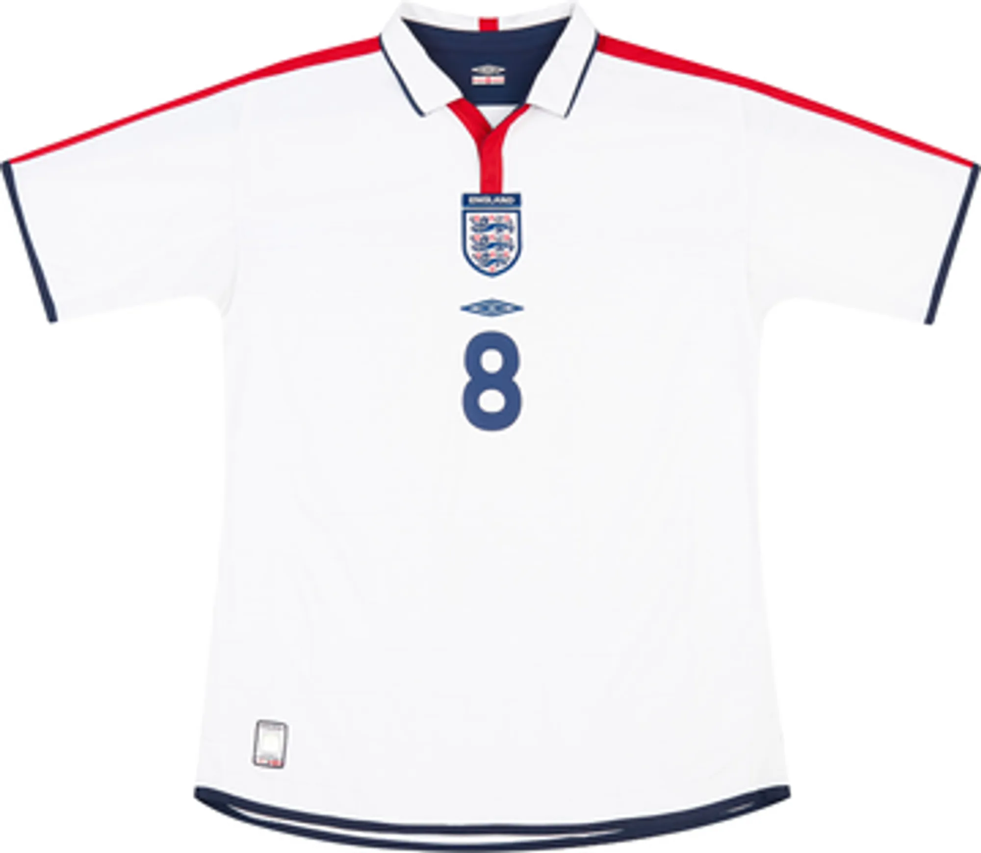 2003-05 England Home Shirt Scholes #8 - 6/10 - (XXL)