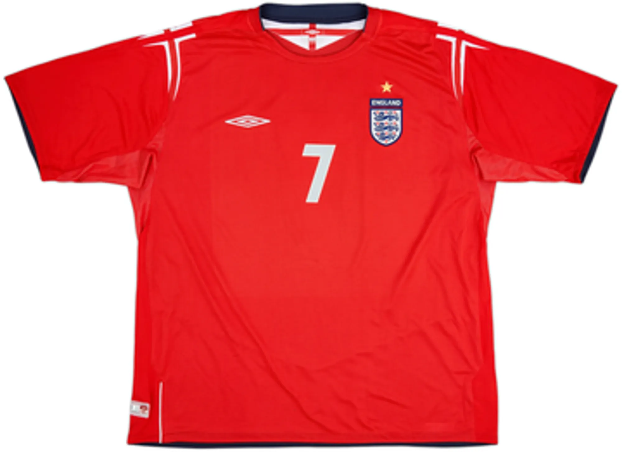 2004-06 England Away Shirt Beckham #7 - 8/10 - (S)