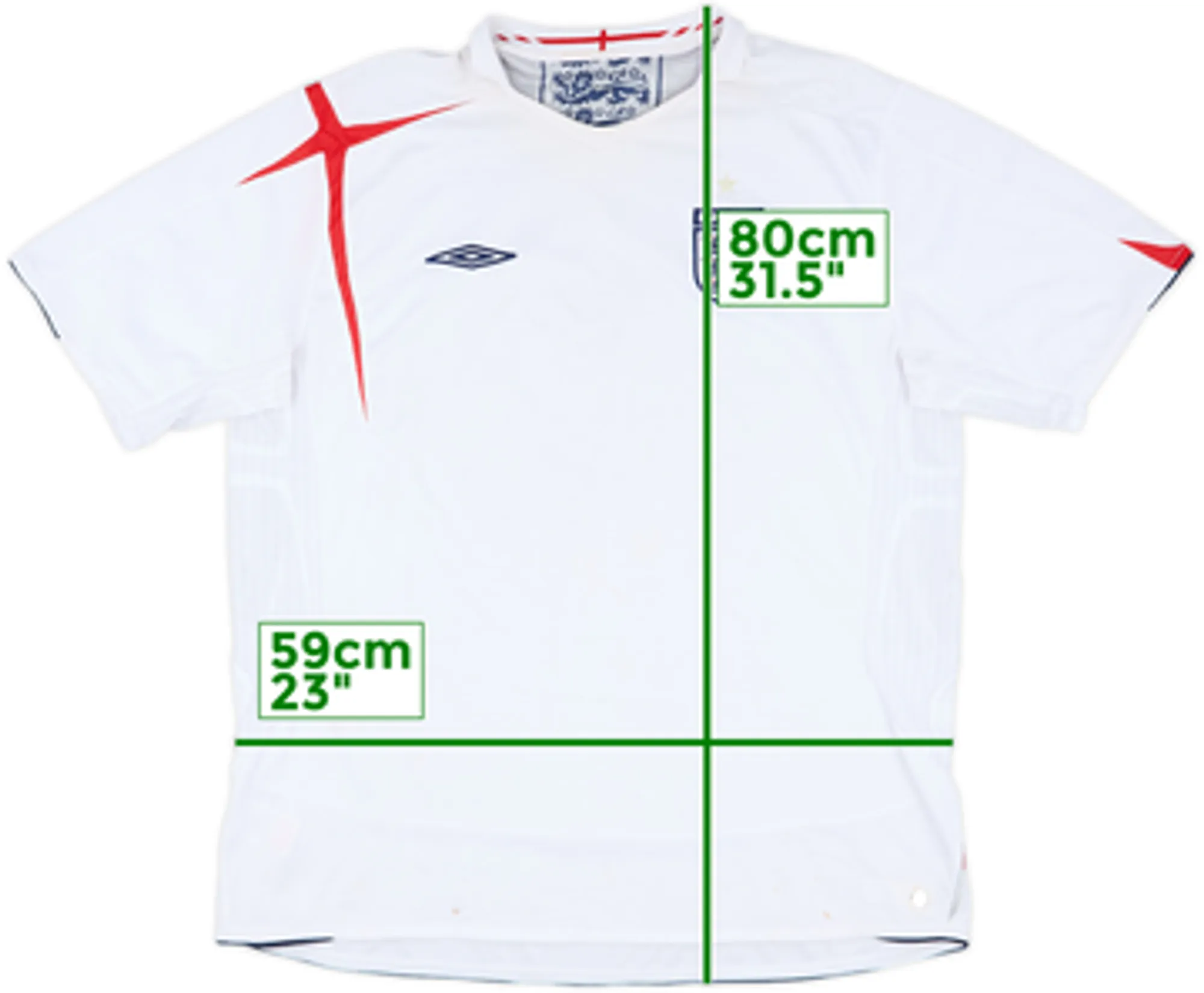 2005-07 England Home Shirt - 5/10 - (L)