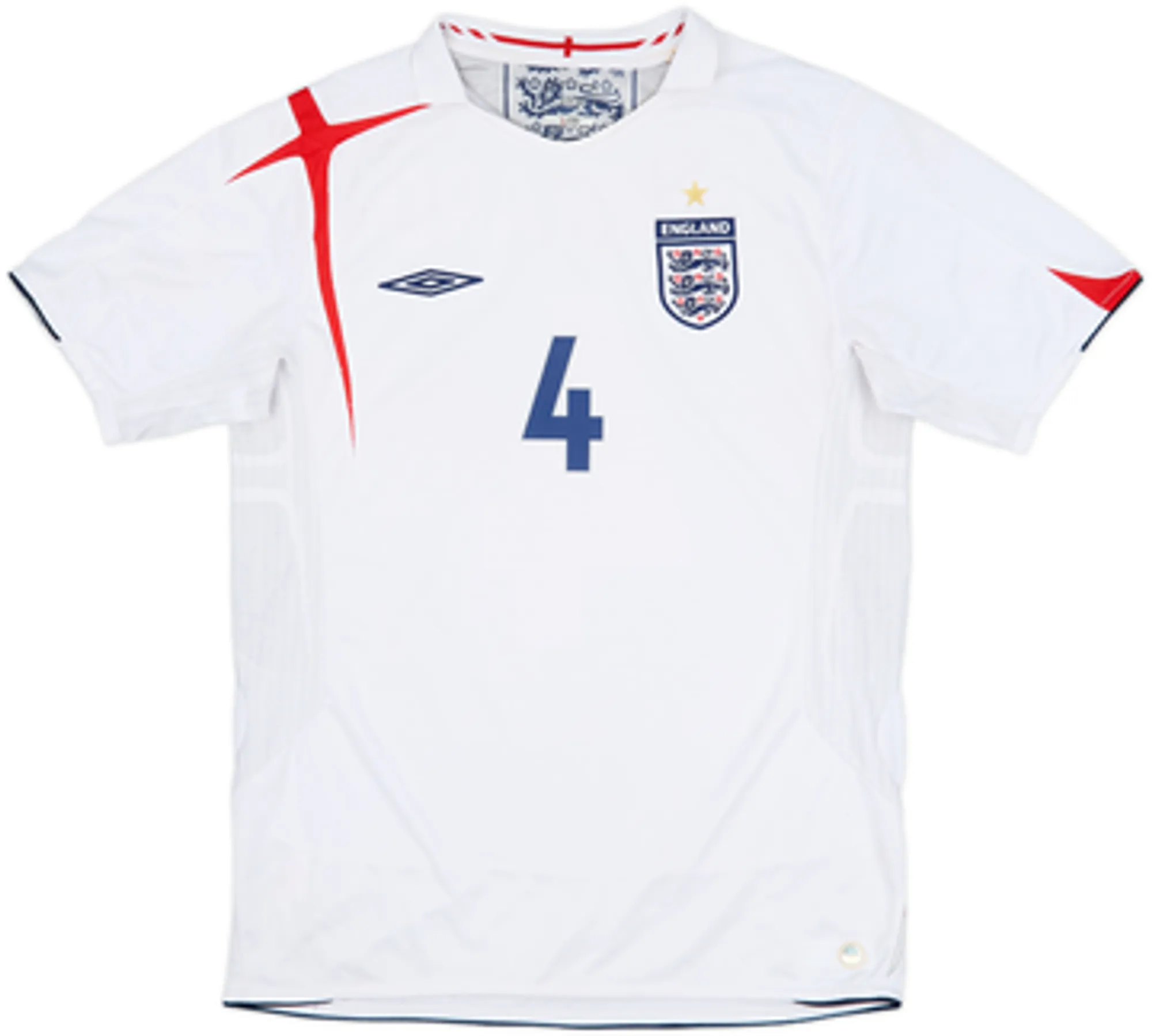 2005-07 England Home Shirt Gerrard #4 - 5/10 - (L)