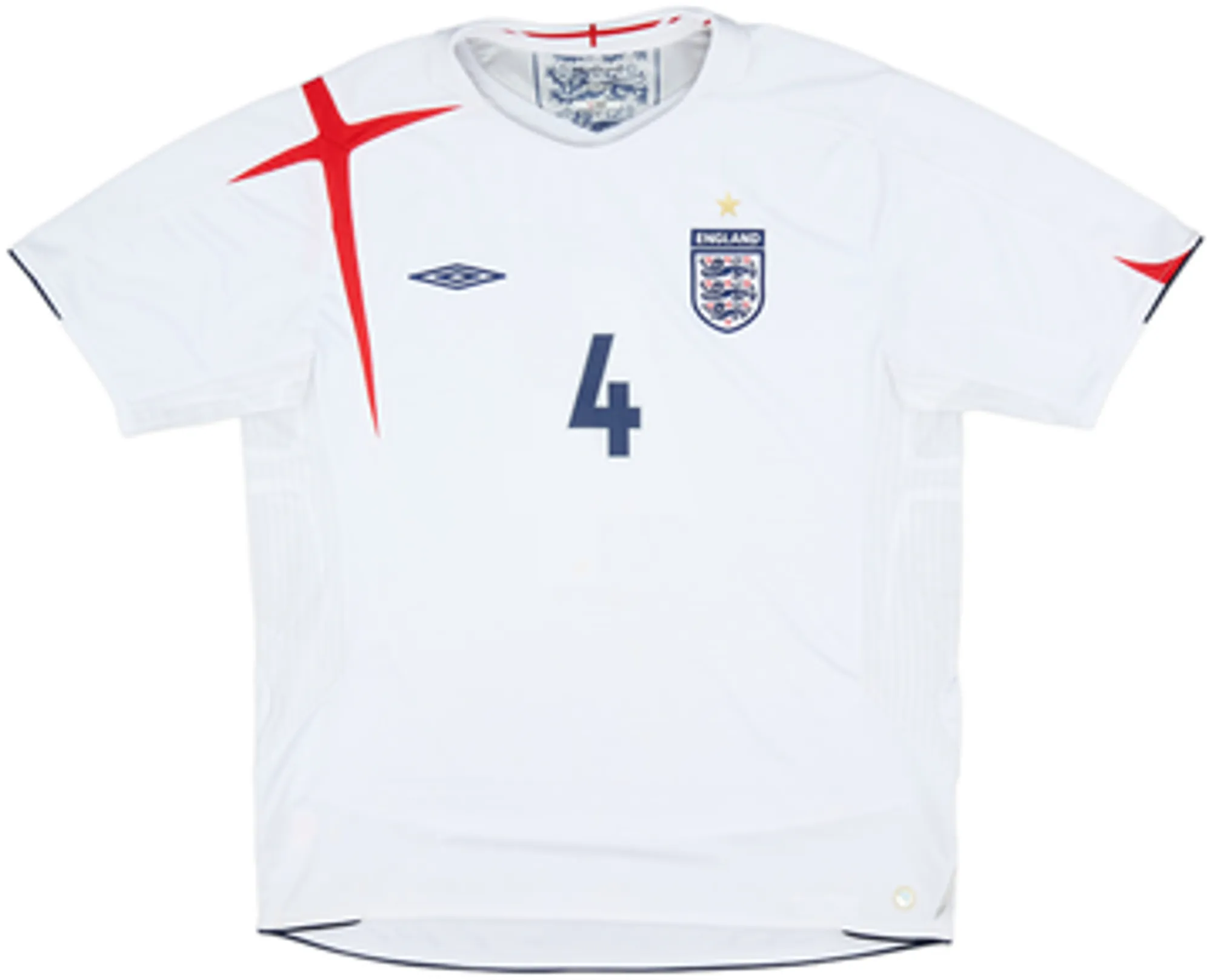 2005-07 England Home Shirt Gerrard #4 - 7/10 - (3XL)