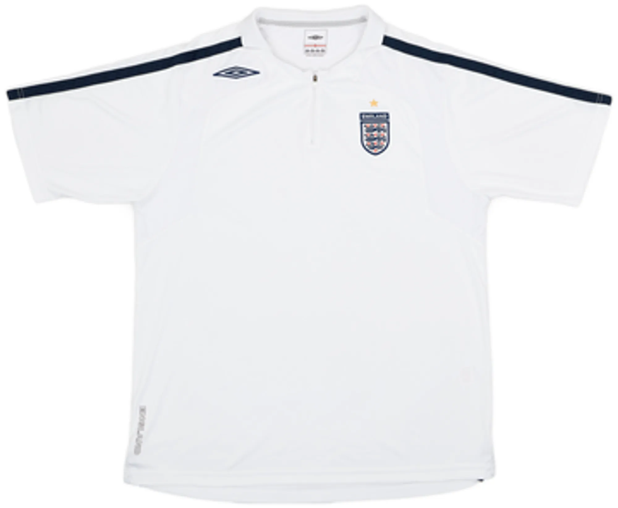 2006-07 England Umbro 1/4 Zip Polo Shirt - 8/10 - (L)