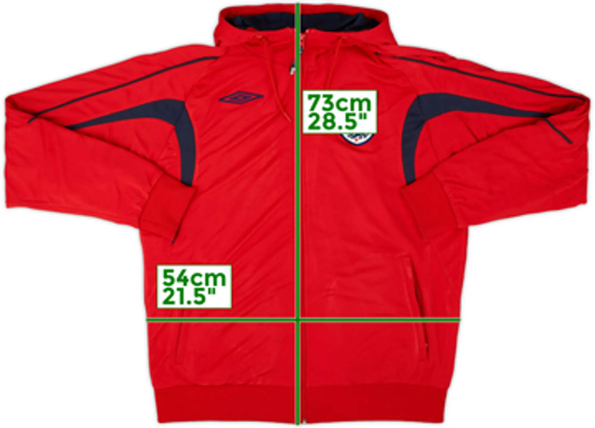 2006-07 England Umbro Hooded Track Jacket - 7/10 - (L)