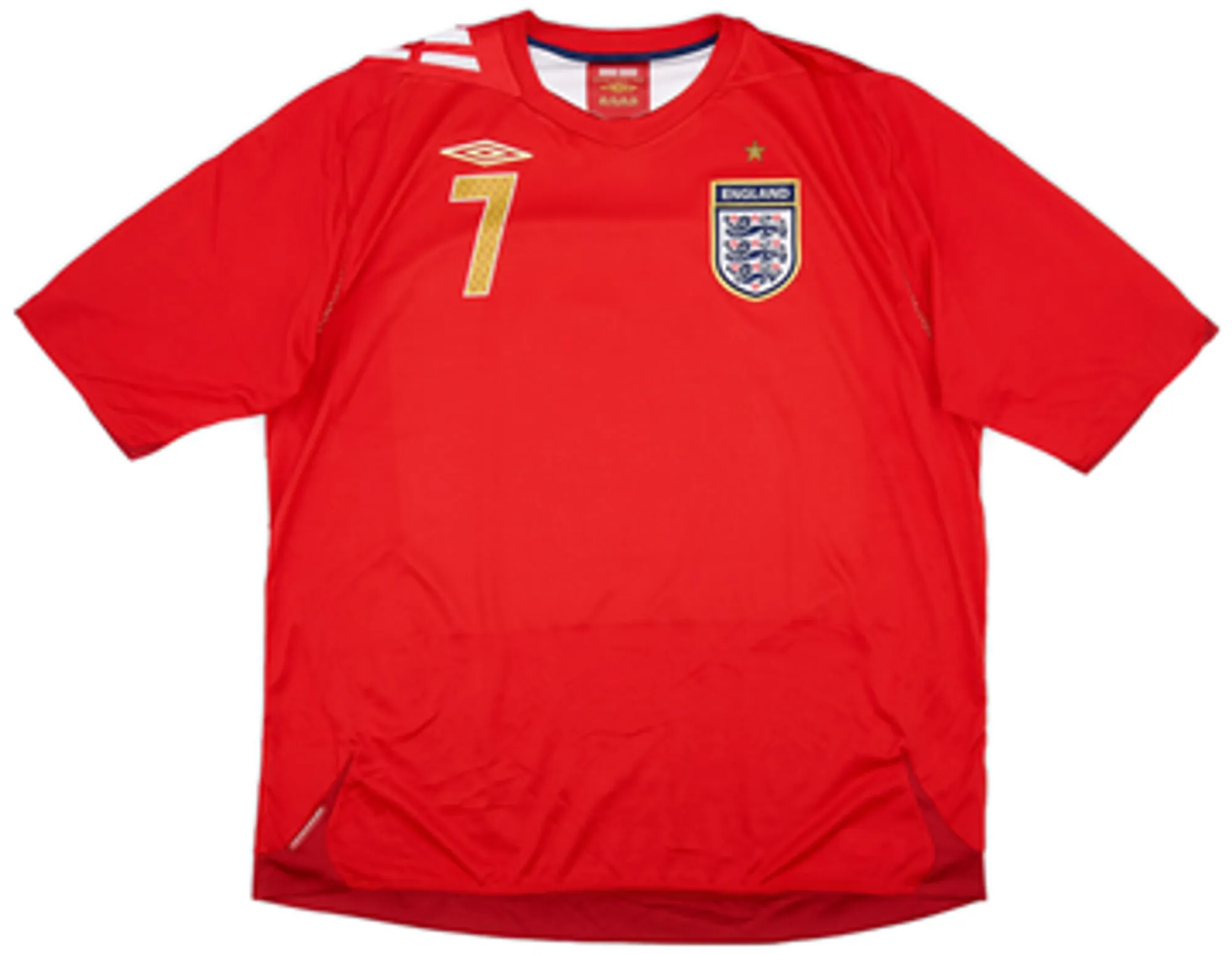 2006-08 England Away Shirt Beckham #7 - 7/10 - (L)