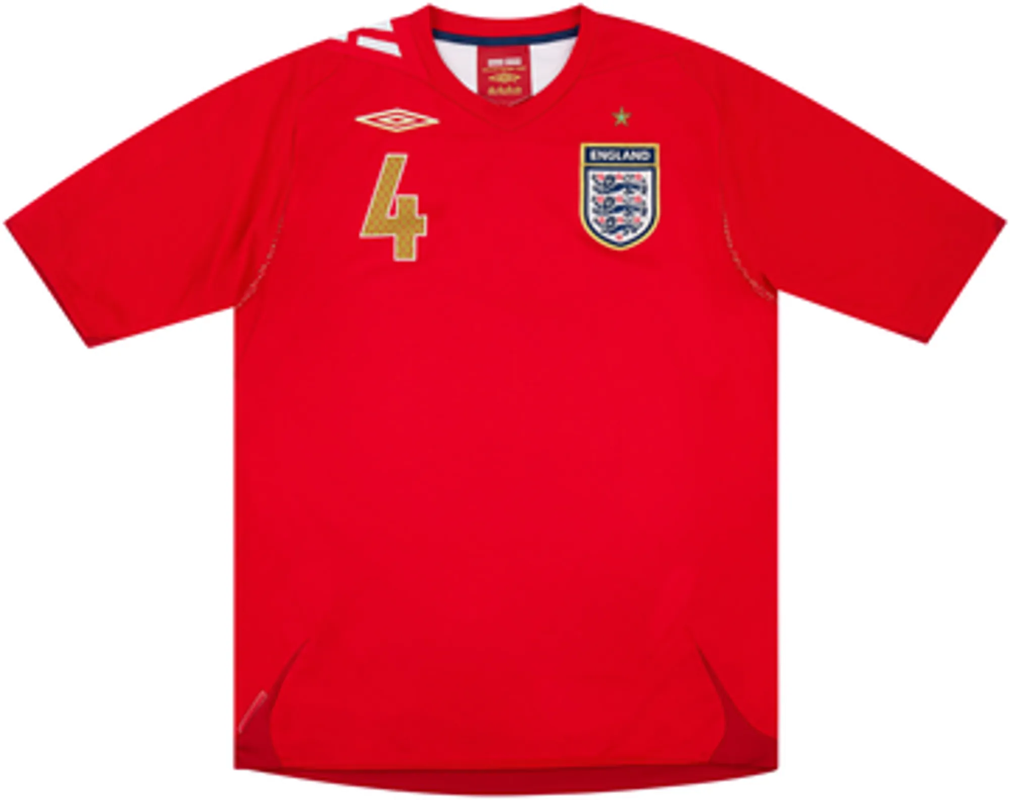2006-08 England Away Shirt Gerrard #4 (M)