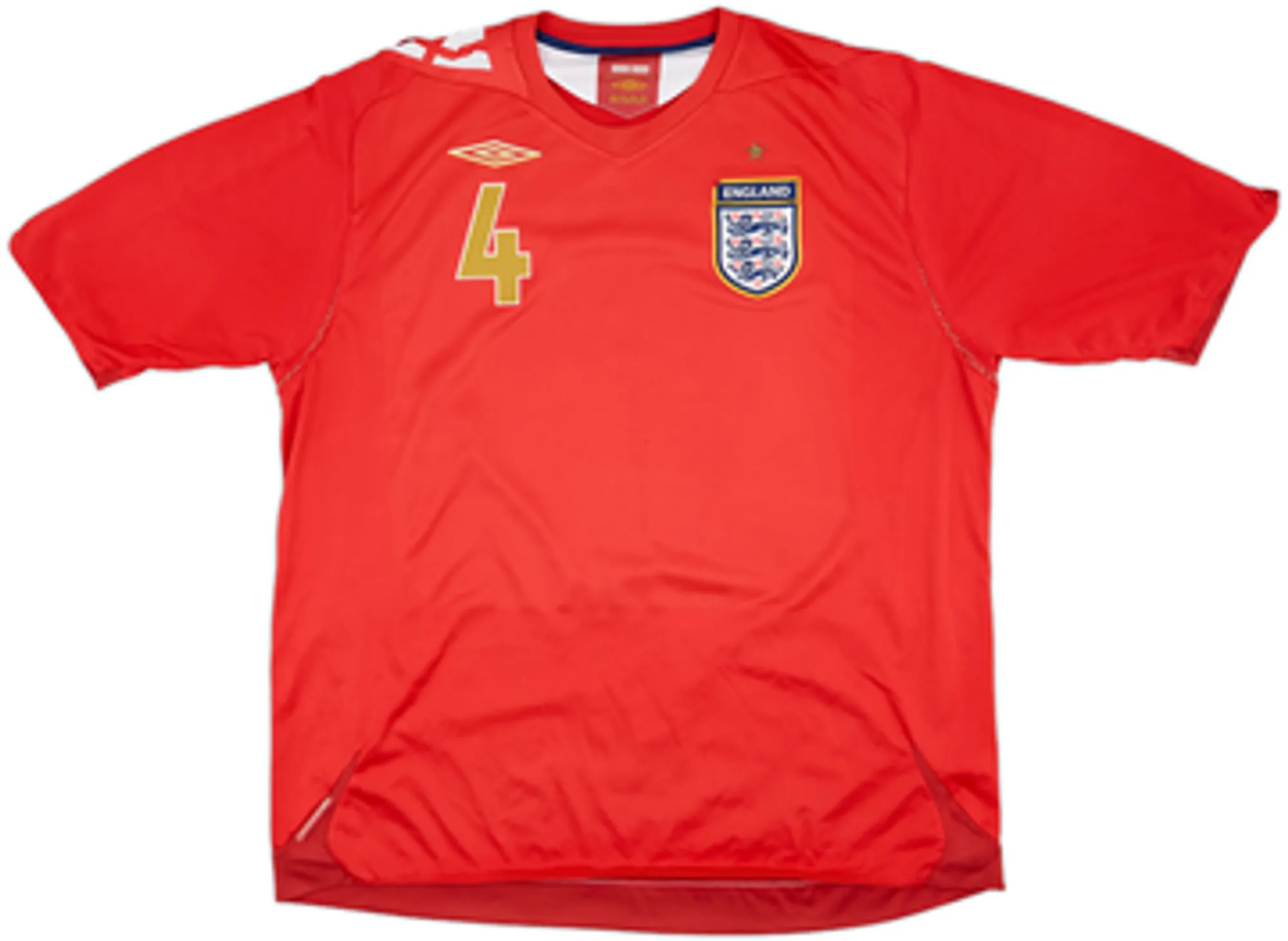 2006-08 England Away Shirt Gerrard #4 - 6/10 - (3XL)