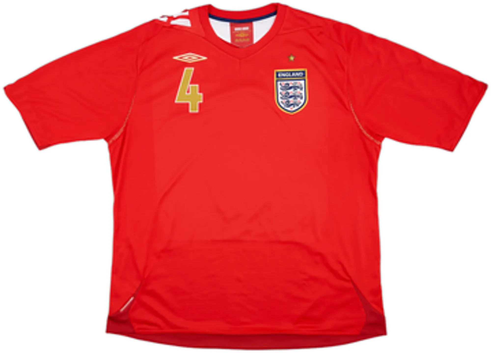 2006-08 England Away Shirt Gerrard #4 - 7/10 - (L)