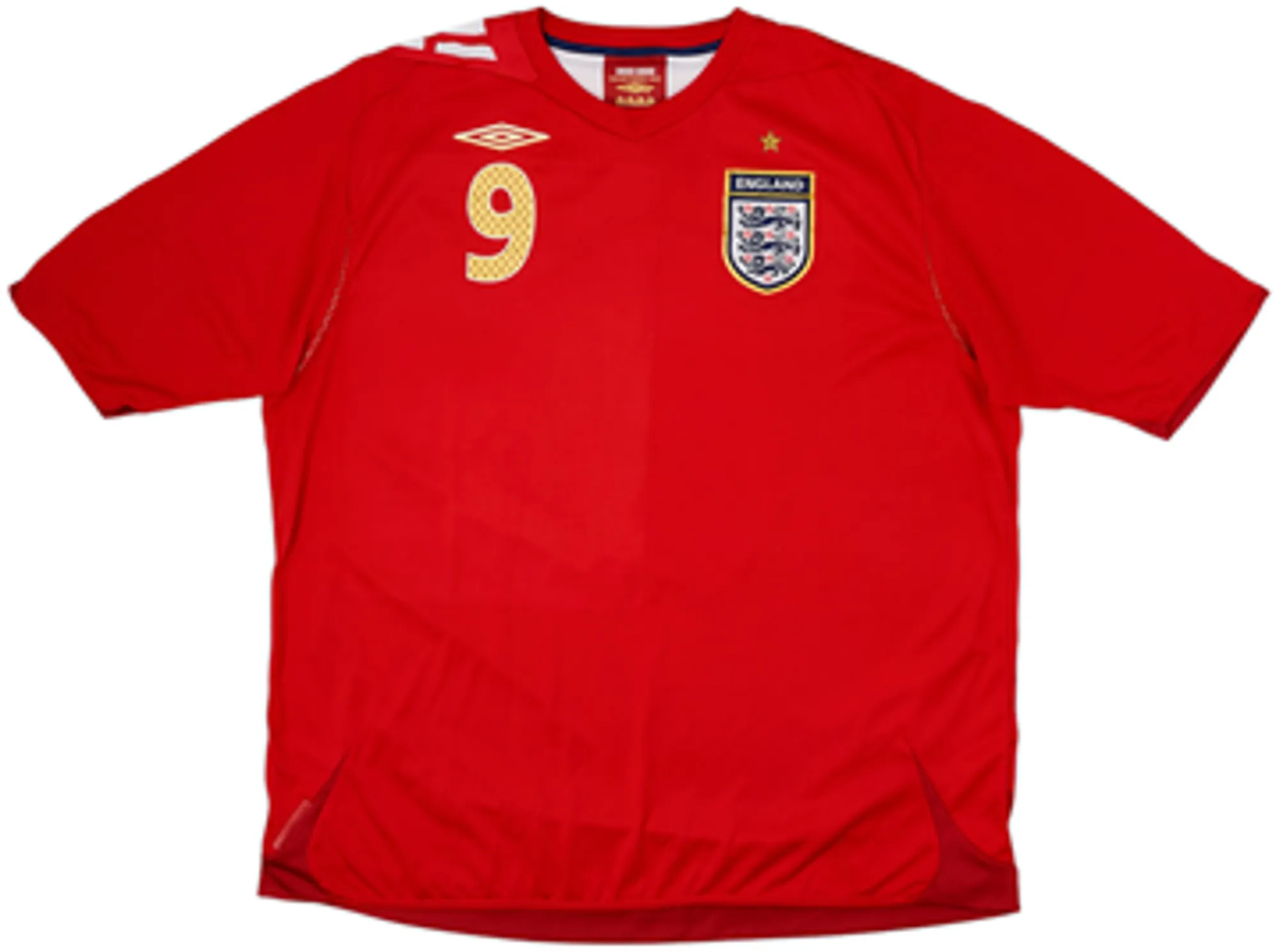 2006-08 England Away Shirt Rooney #9 - 6/10 - (L)