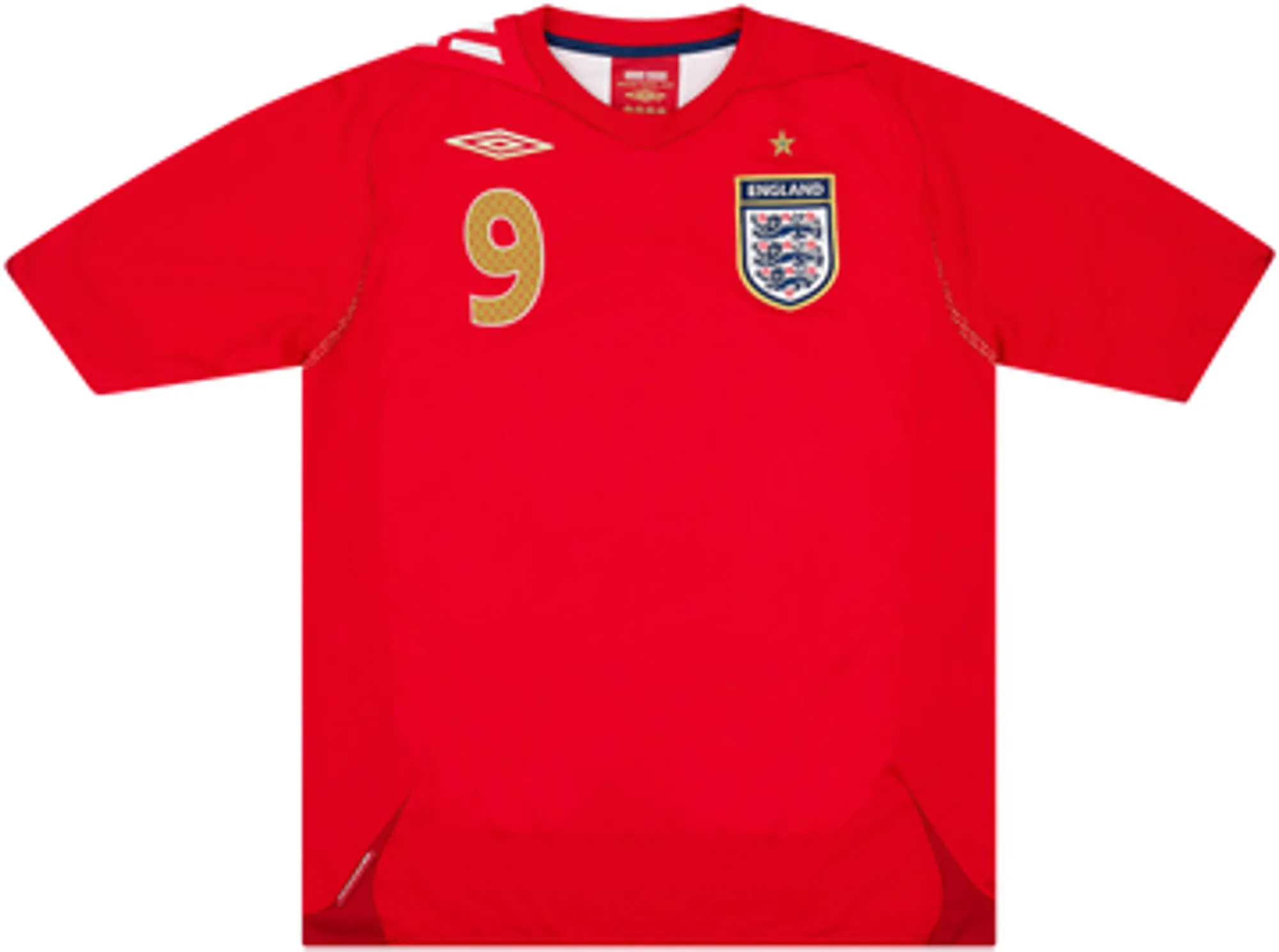 2006-08 England Away Shirt Rooney #9EL