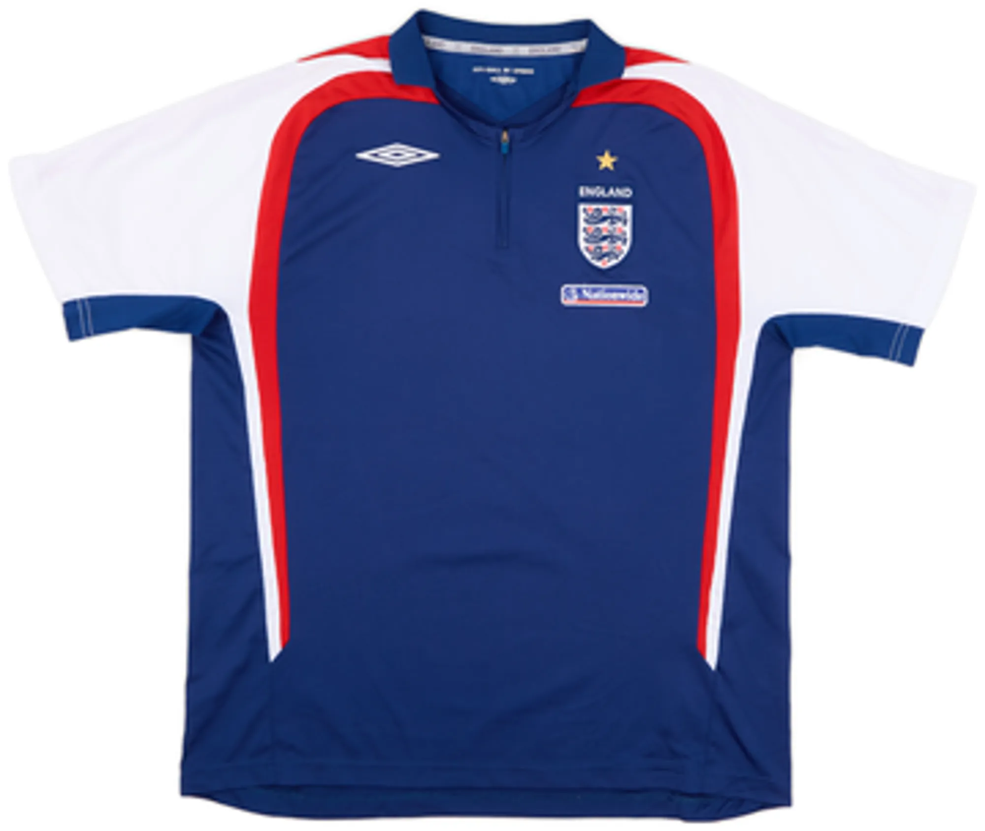 2006-08 England Umbro 1/4 Zip Training Shirt - 8/10 - (L)