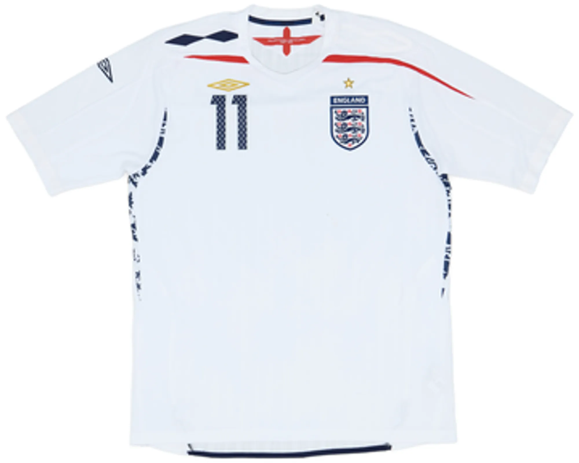 2007-09 England Home Shirt J.Cole #11 - 8/10 - (XXL)