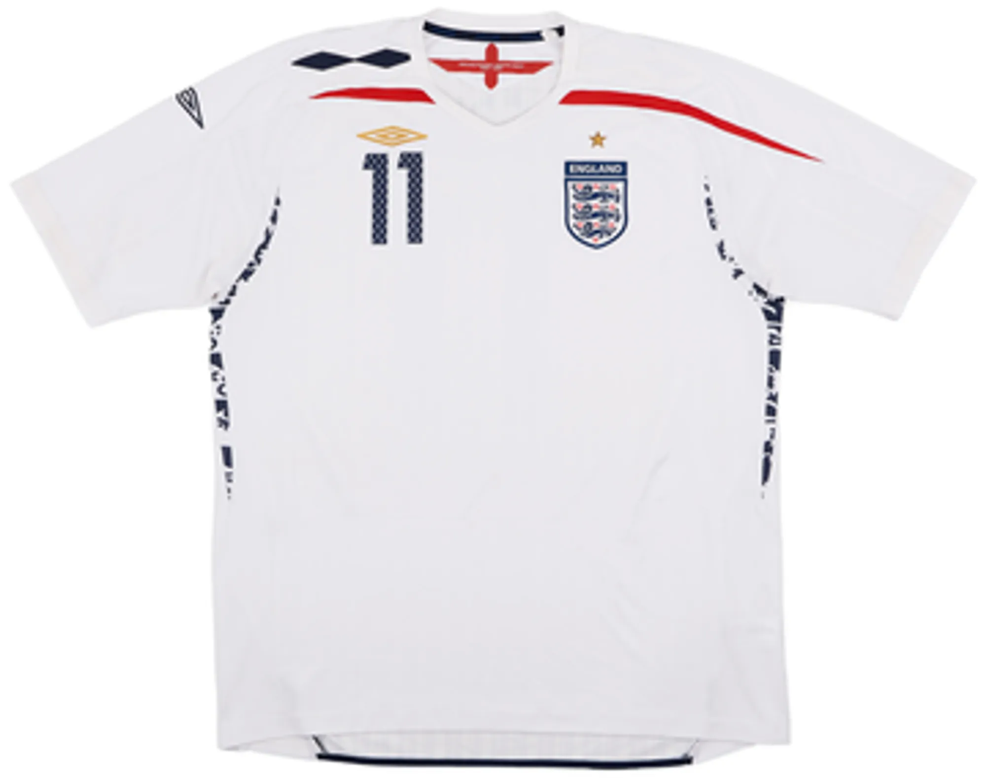 2007-09 England Home Shirt J.Cole #11 - 9/10 - (XXL)