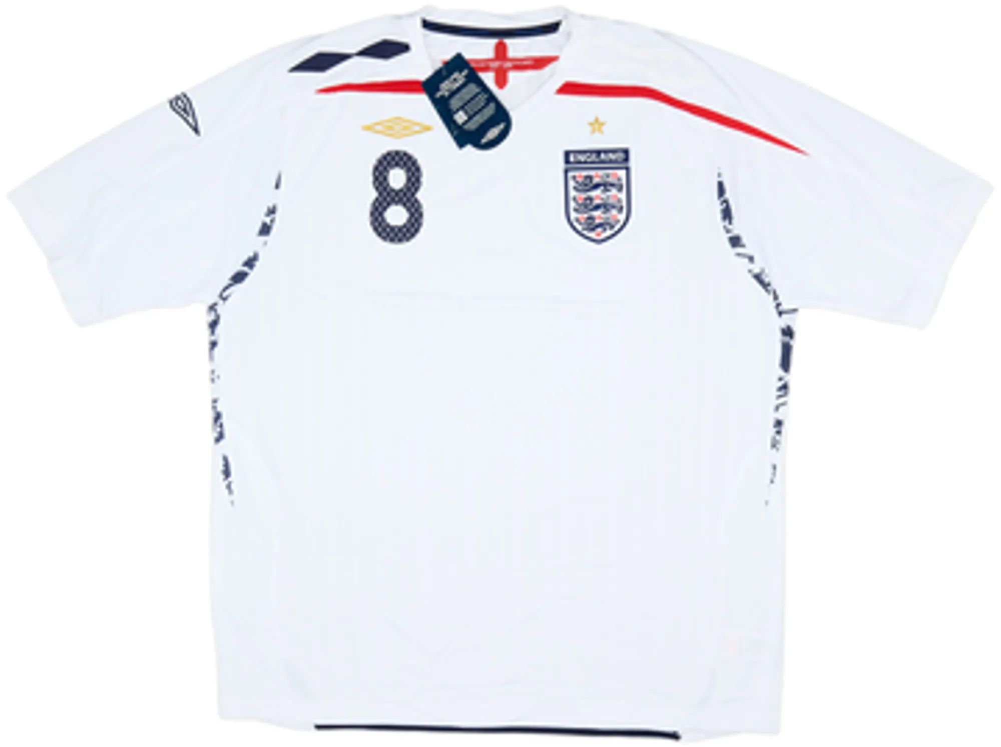 2007-09 England Home Shirt Lampard #8 (XXL)