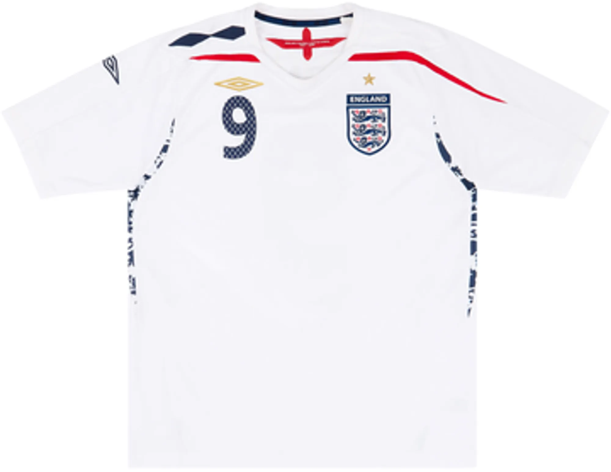 2007-09 England Home Shirt Rooney #9 - 8/10 - (XXL)