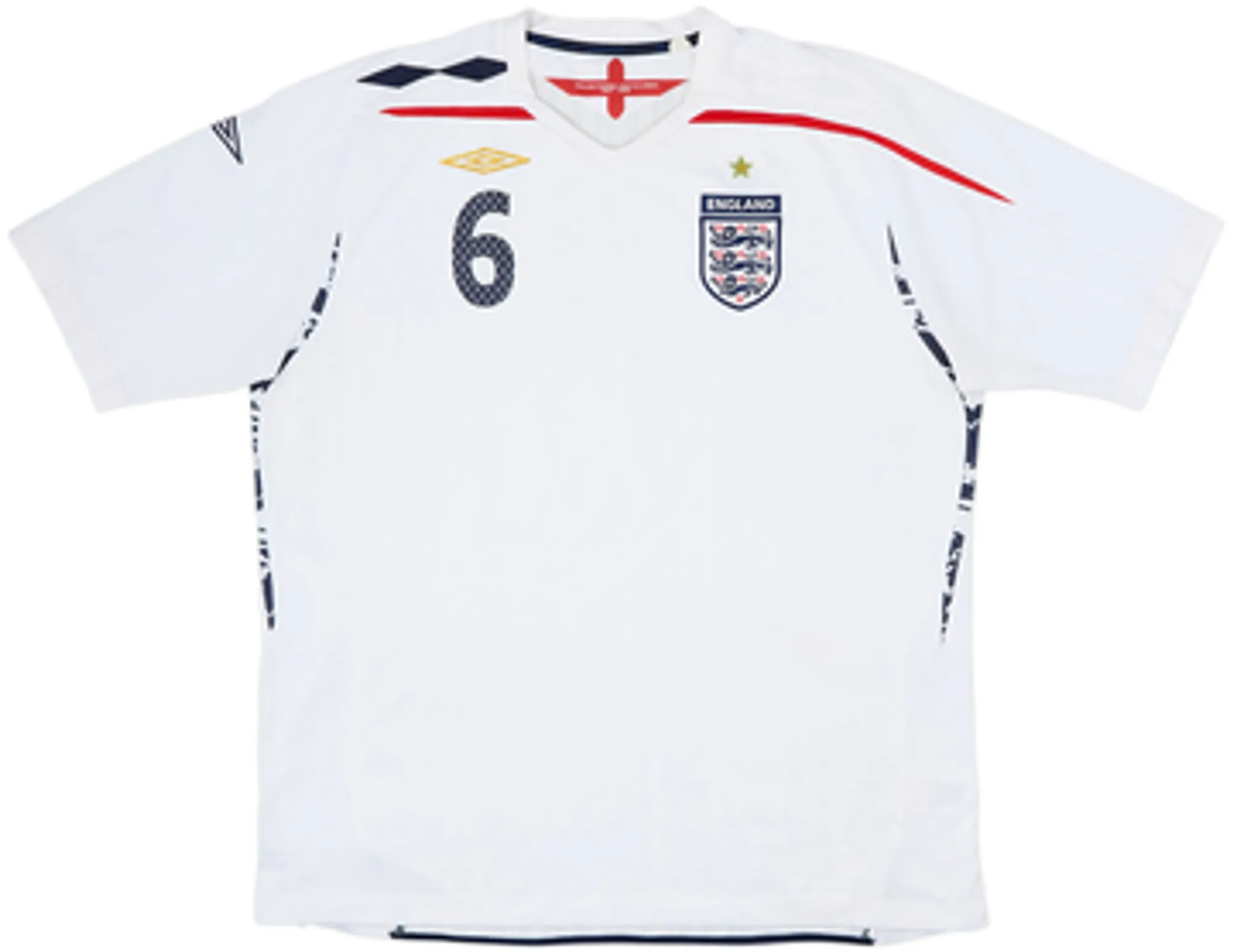 2007-09 England Home Shirt Terry #6 - 8/10 - (XL)