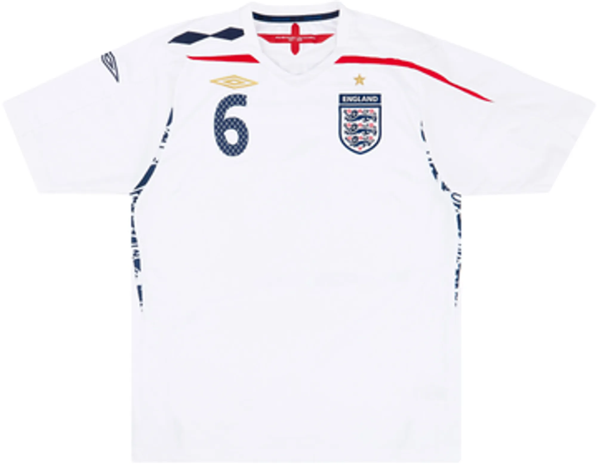 2007-09 England Home Shirt Terry #6 - 8/10 - (XL)