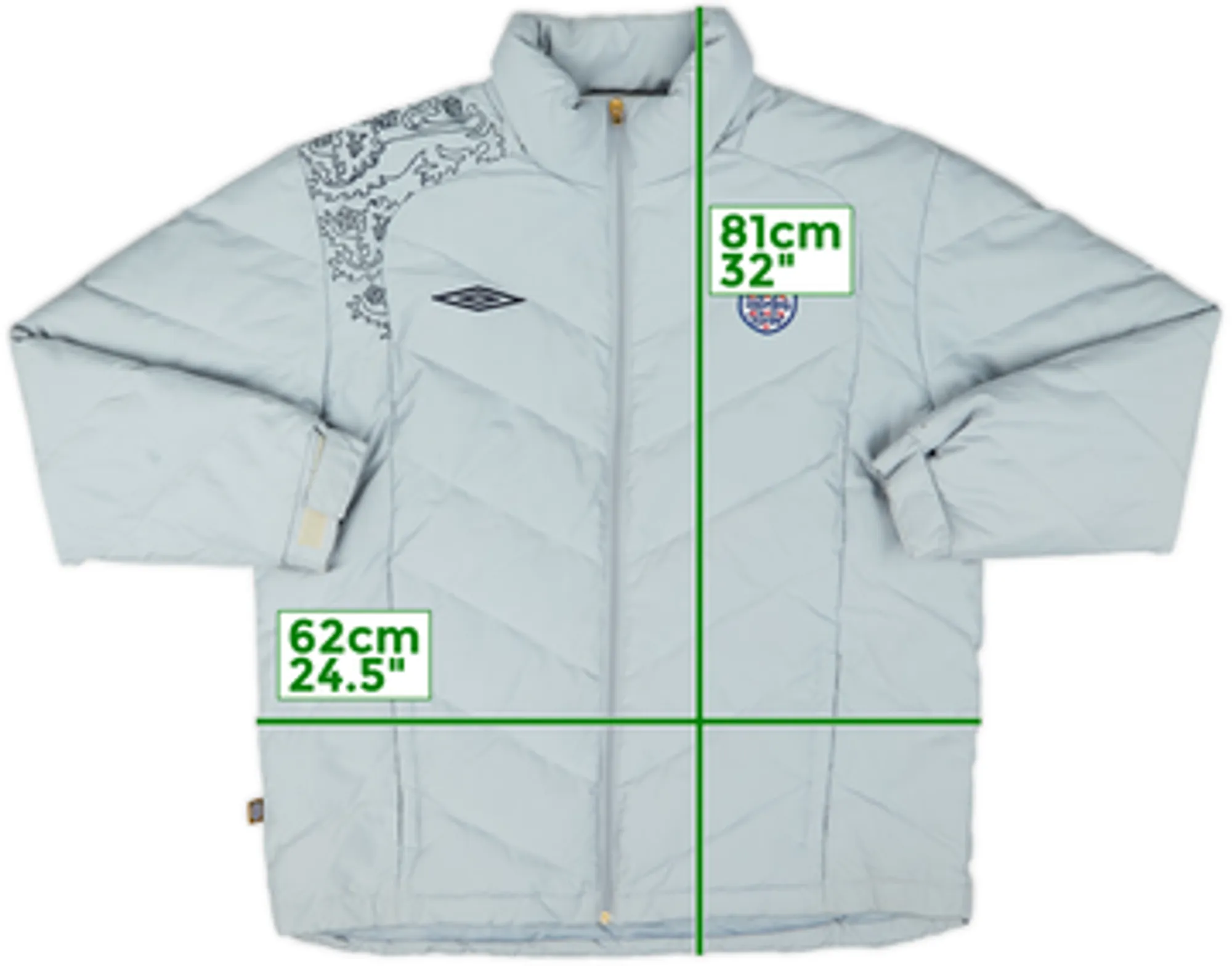 2008 England Umbro Padded Bench Coat - 9/10 - (L)