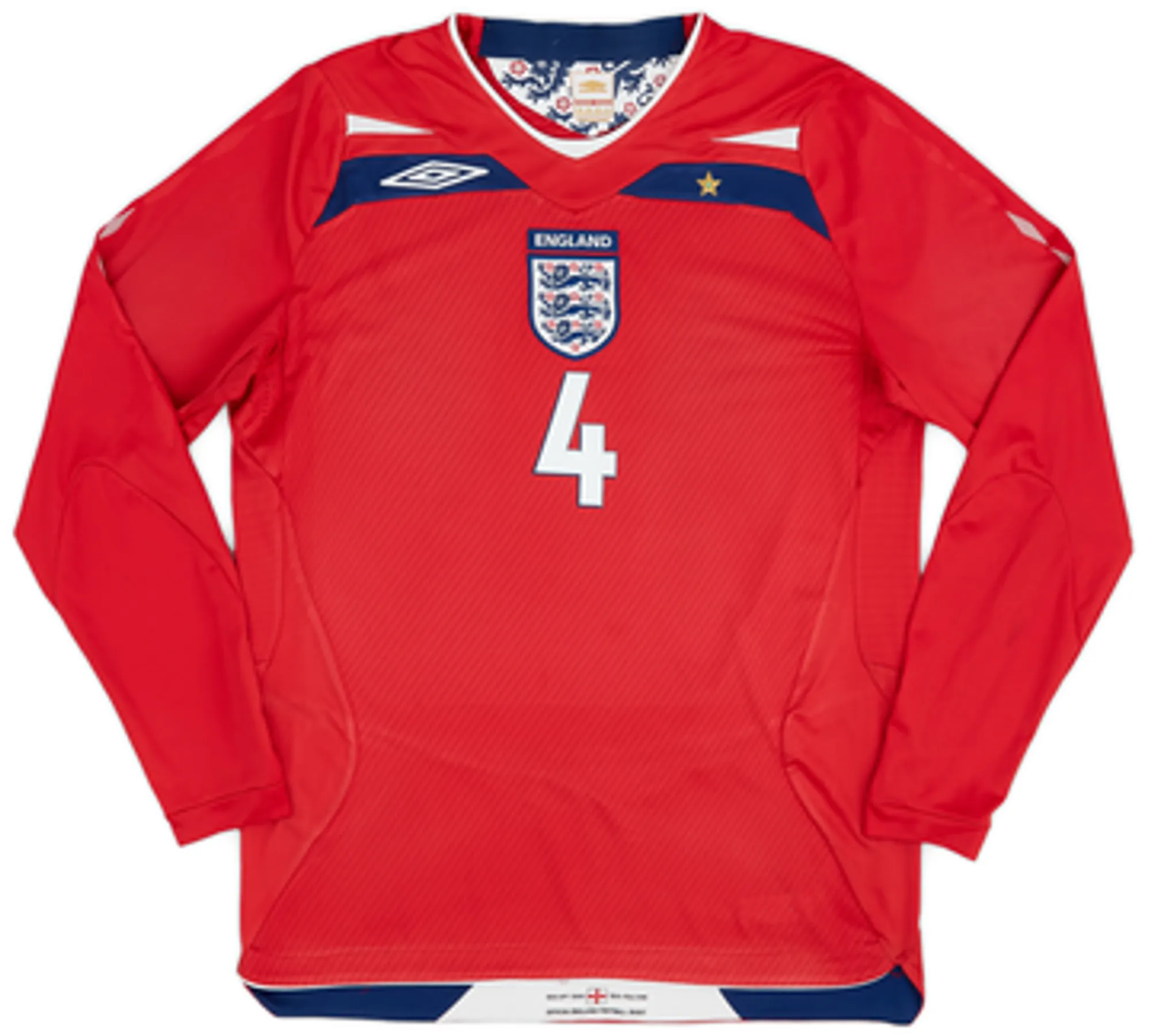 2008-10 England Away L/S Shirt Gerrard #4 - 8/10 - (M)