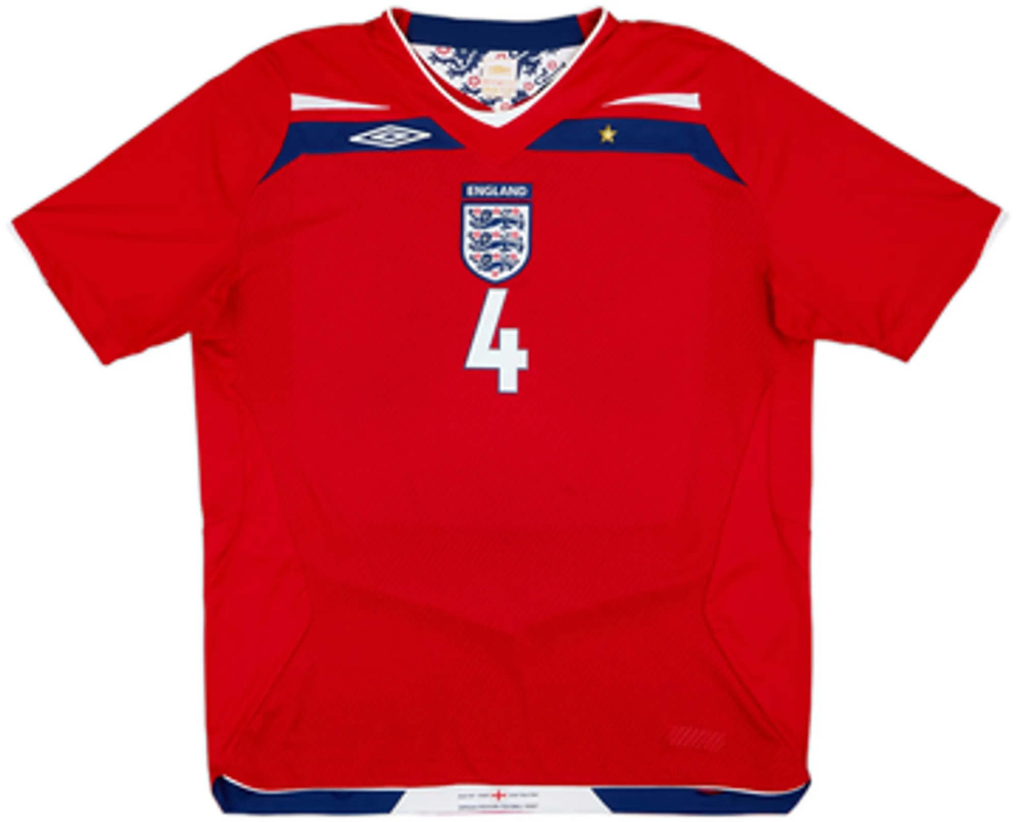 2008-10 England Away Shirt Gerrard #4 - 7/10 - (3XL)