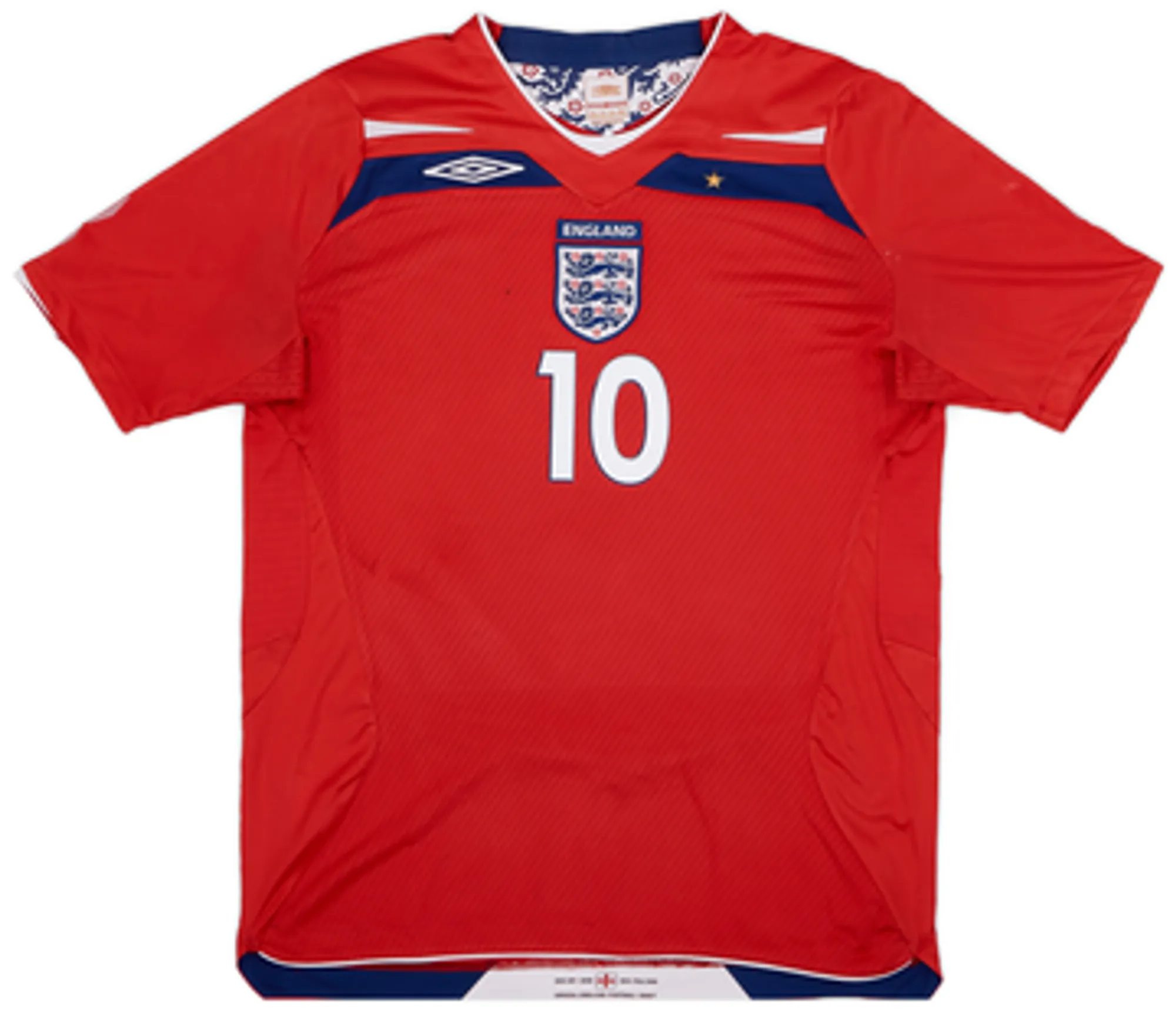2008-10 England Away Shirt Rooney #10 - 6/10 - (L)