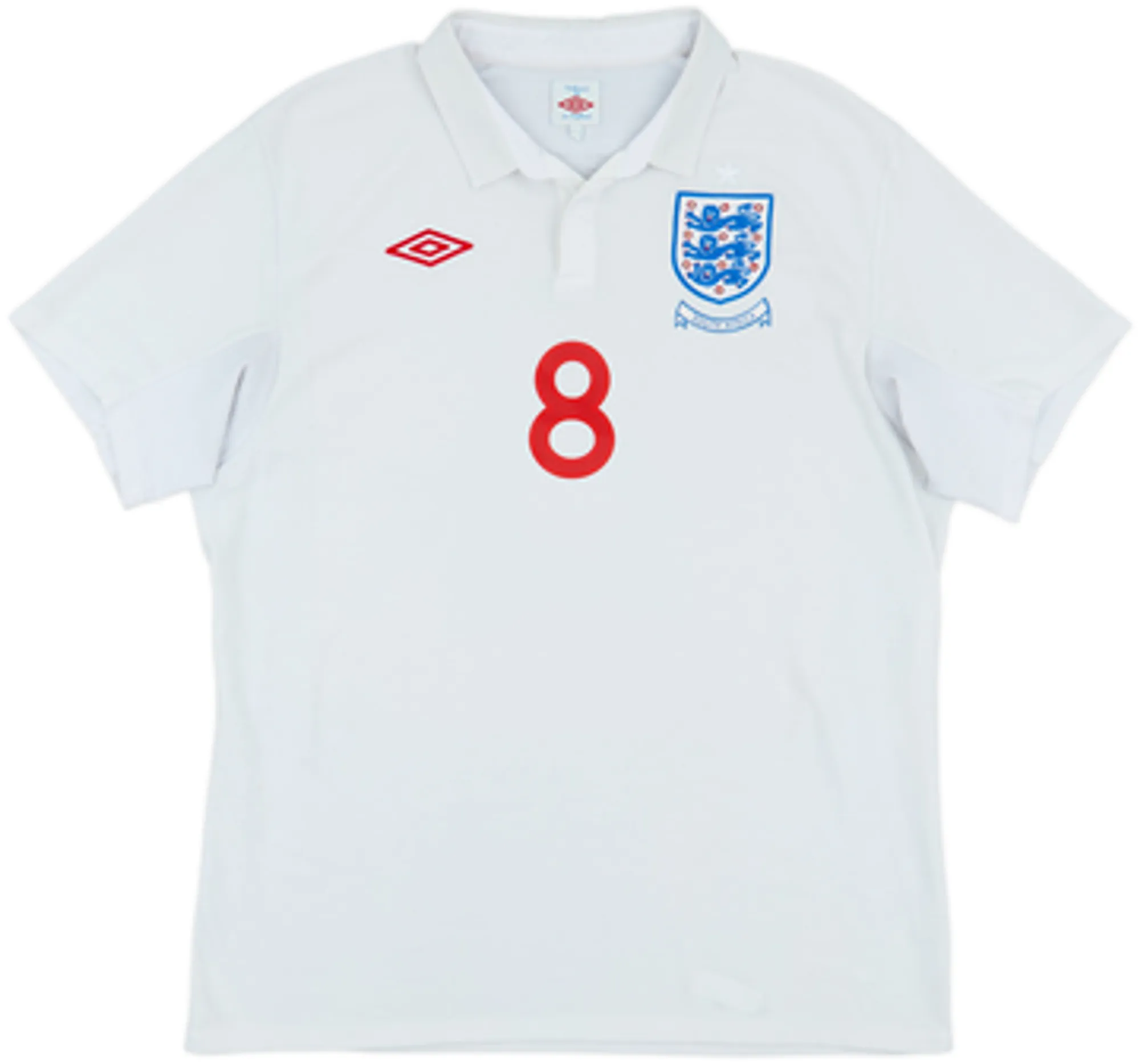 2009-10 England 'World Cup South Africa 2010' Home Shirt Lampard #8 - 7/10 - (XL)