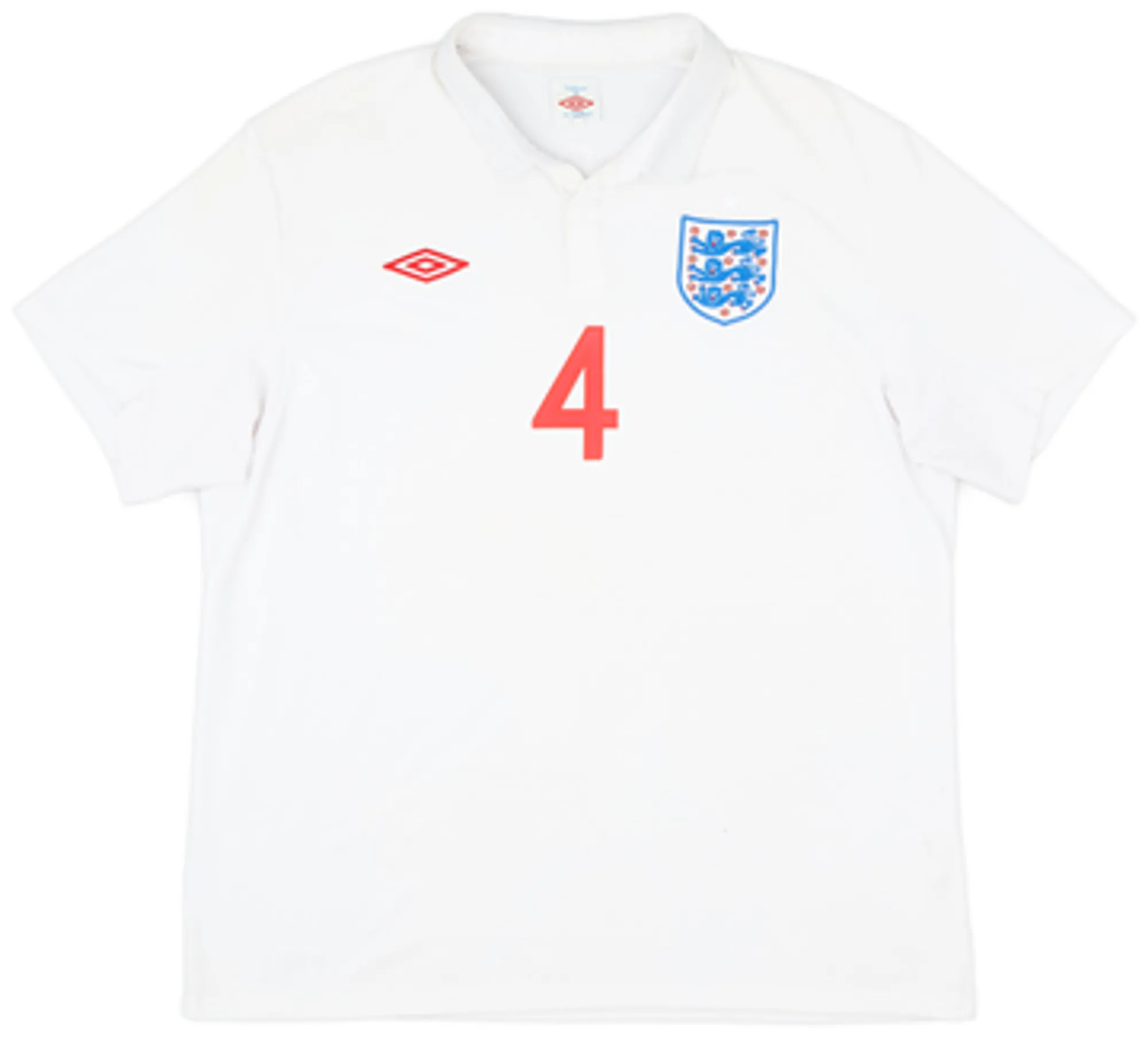 2009-10 England Home Shirt Gerrard #4EL