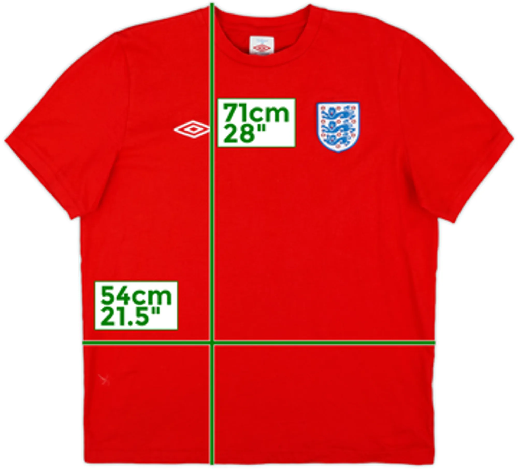 2010 England Umbro Cotton Tee - 9/10 - (XL)