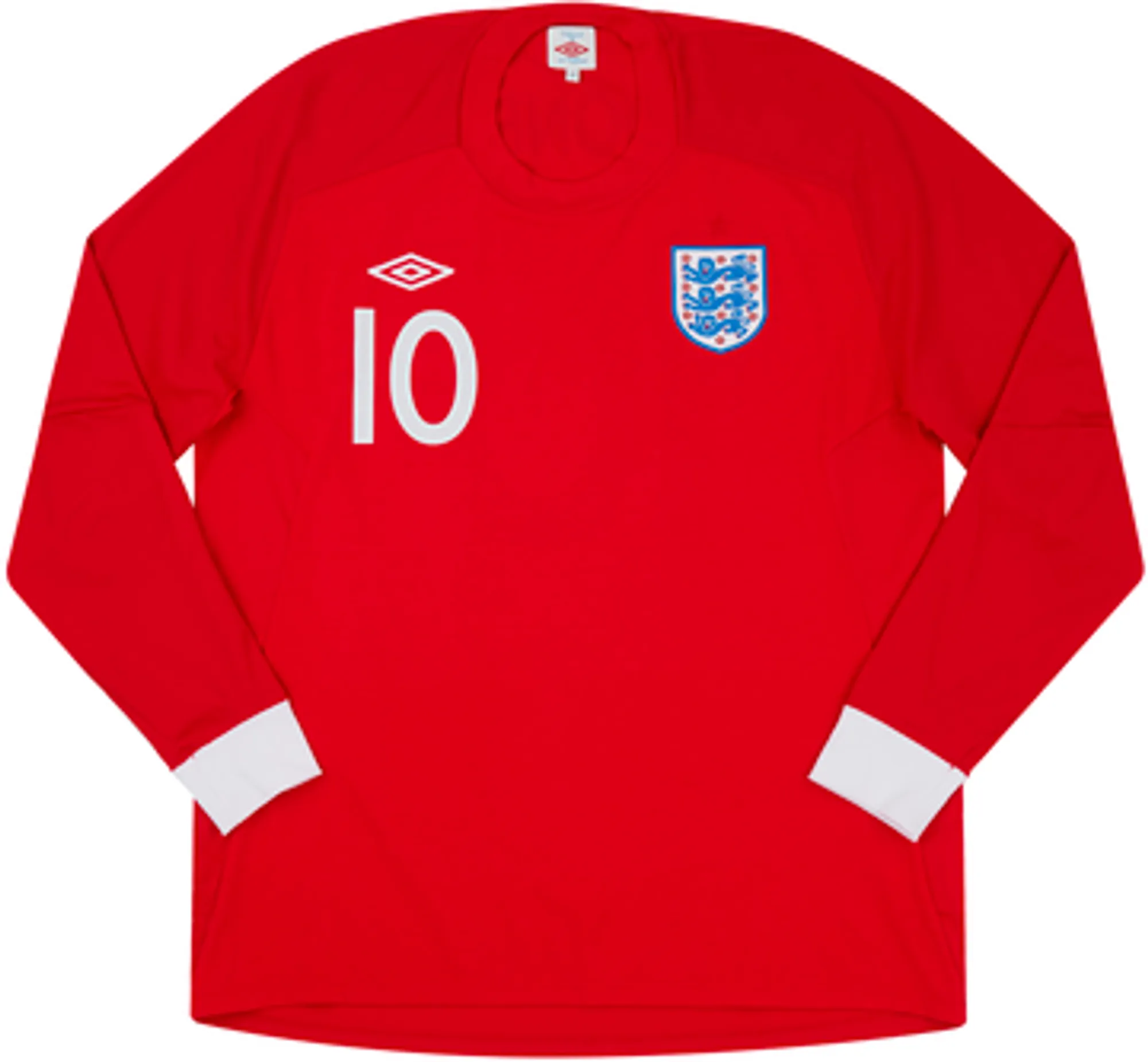 2010-11 England Away L/S Shirt Rooney #10 - 8/10 - (XL)